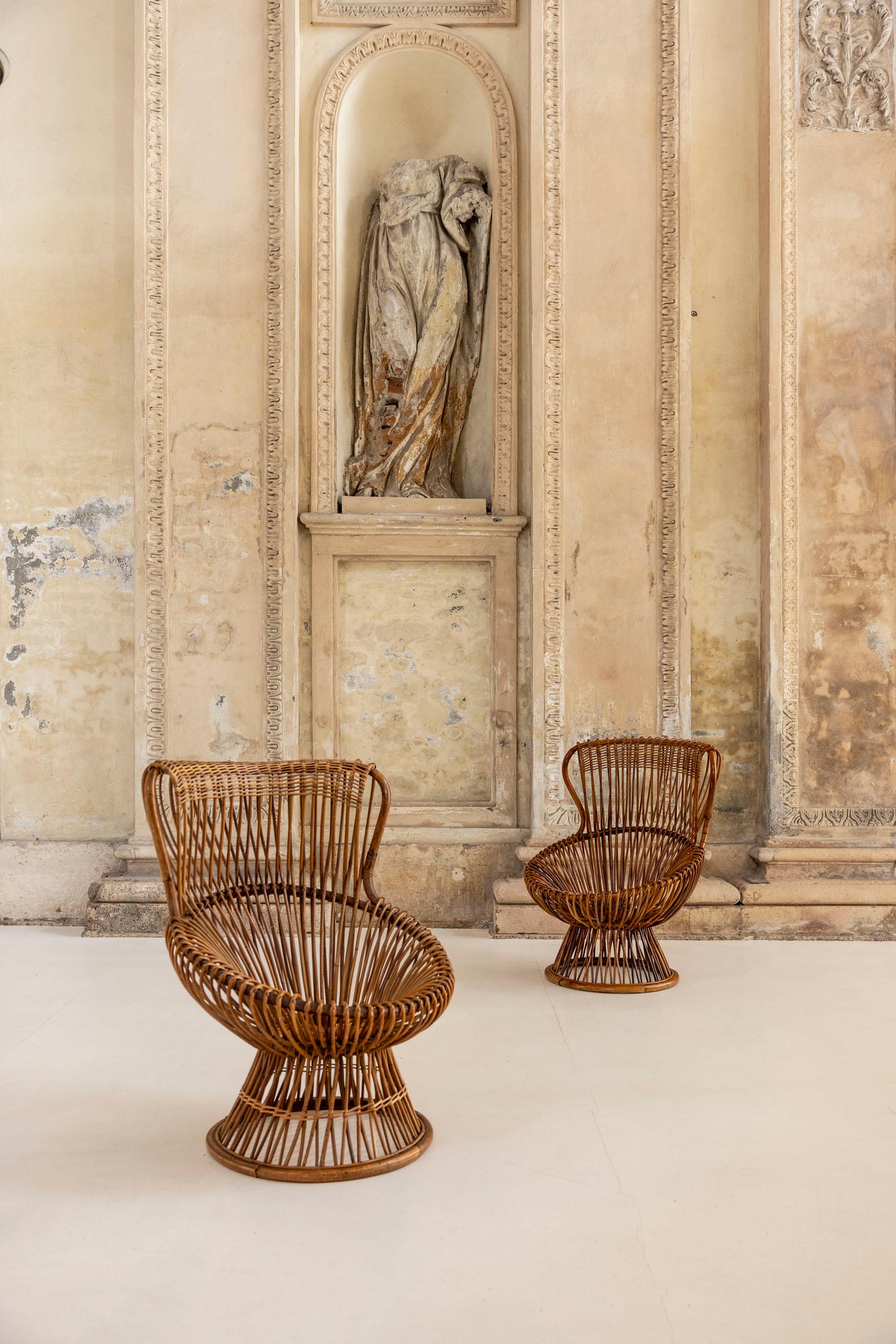 Iconica coppia di poltrone Franco Albini modello 