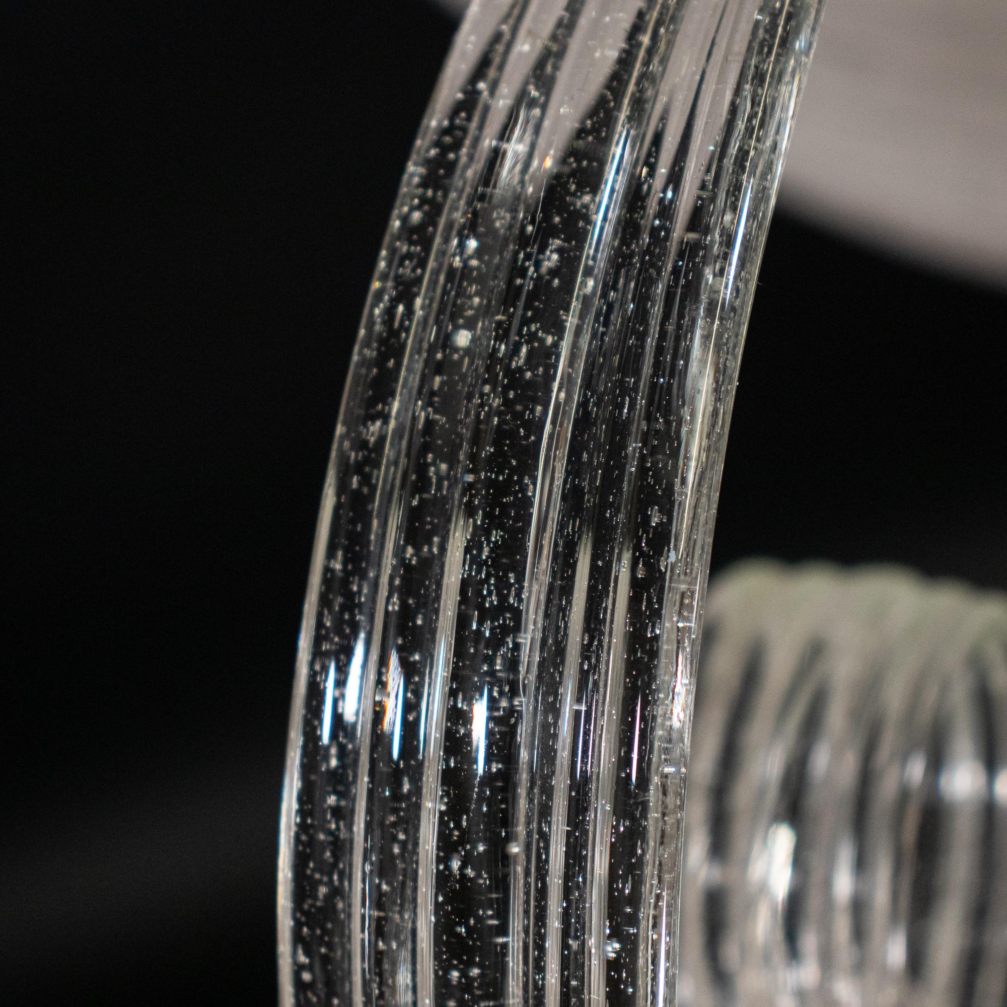 Lampadario di Murano della metà del secolo, di ispirazione Martinuzzi, Pulegoso e Lattimo in vendita 3