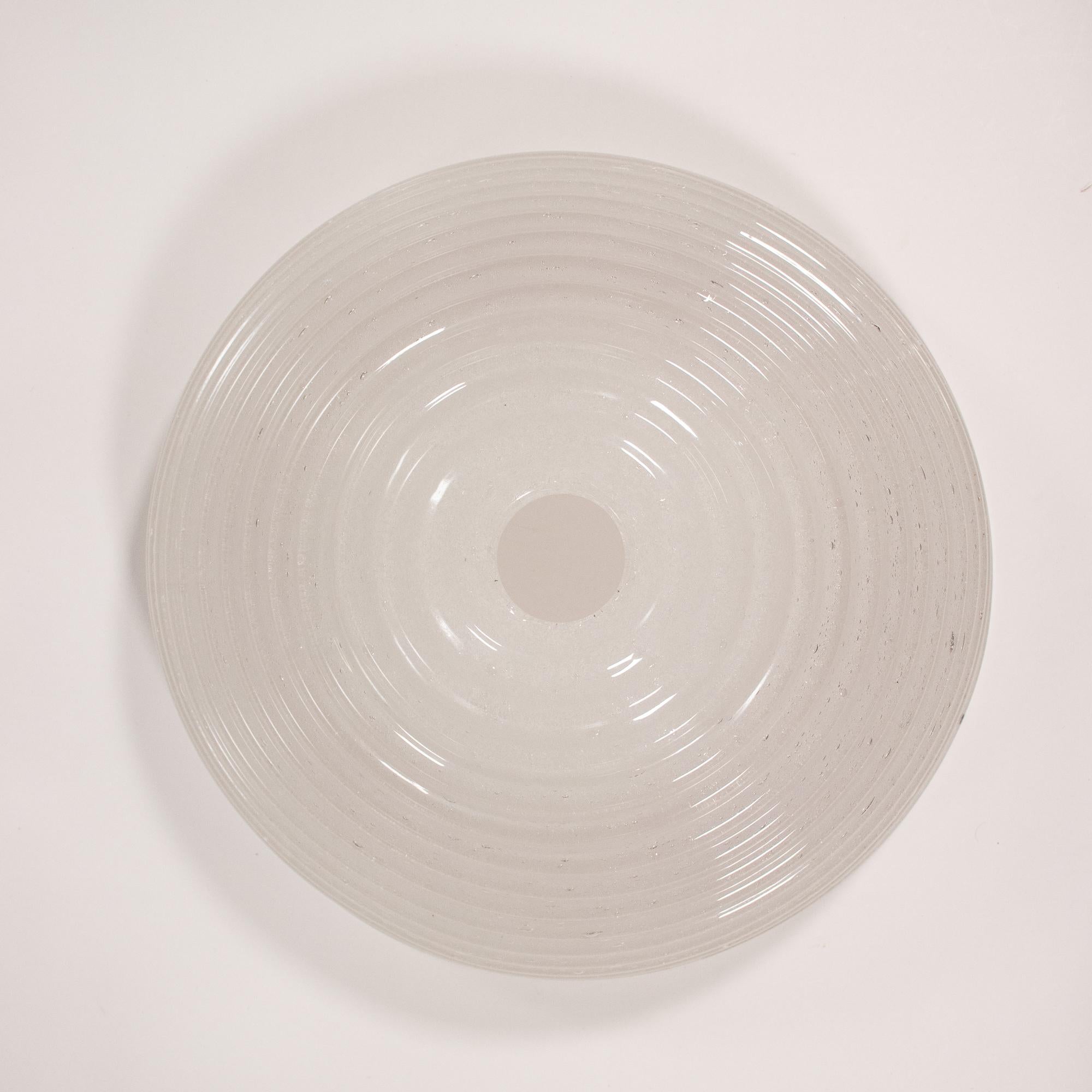 Lampadario di Murano della metà del secolo, di ispirazione Martinuzzi, Pulegoso e Lattimo in vendita 8