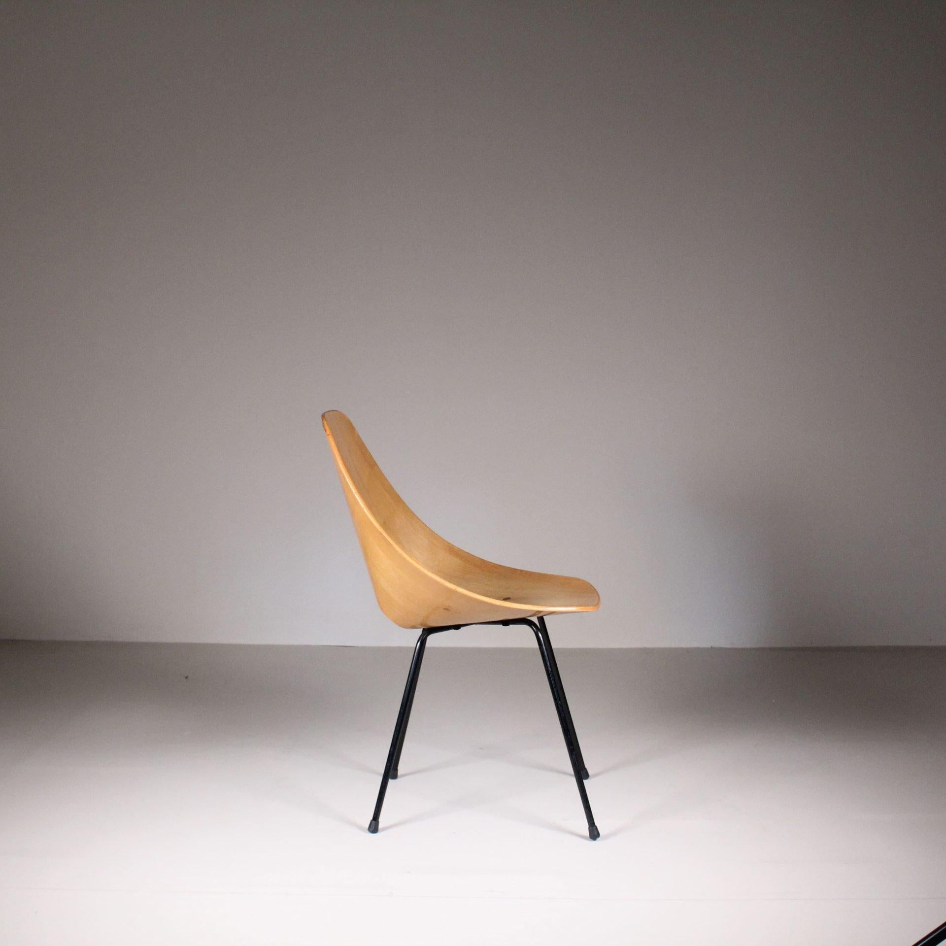 italien Chaise Medea d'Italie du milieu du siècle dernier par Vittorio Nobili, lot de 3 en vente