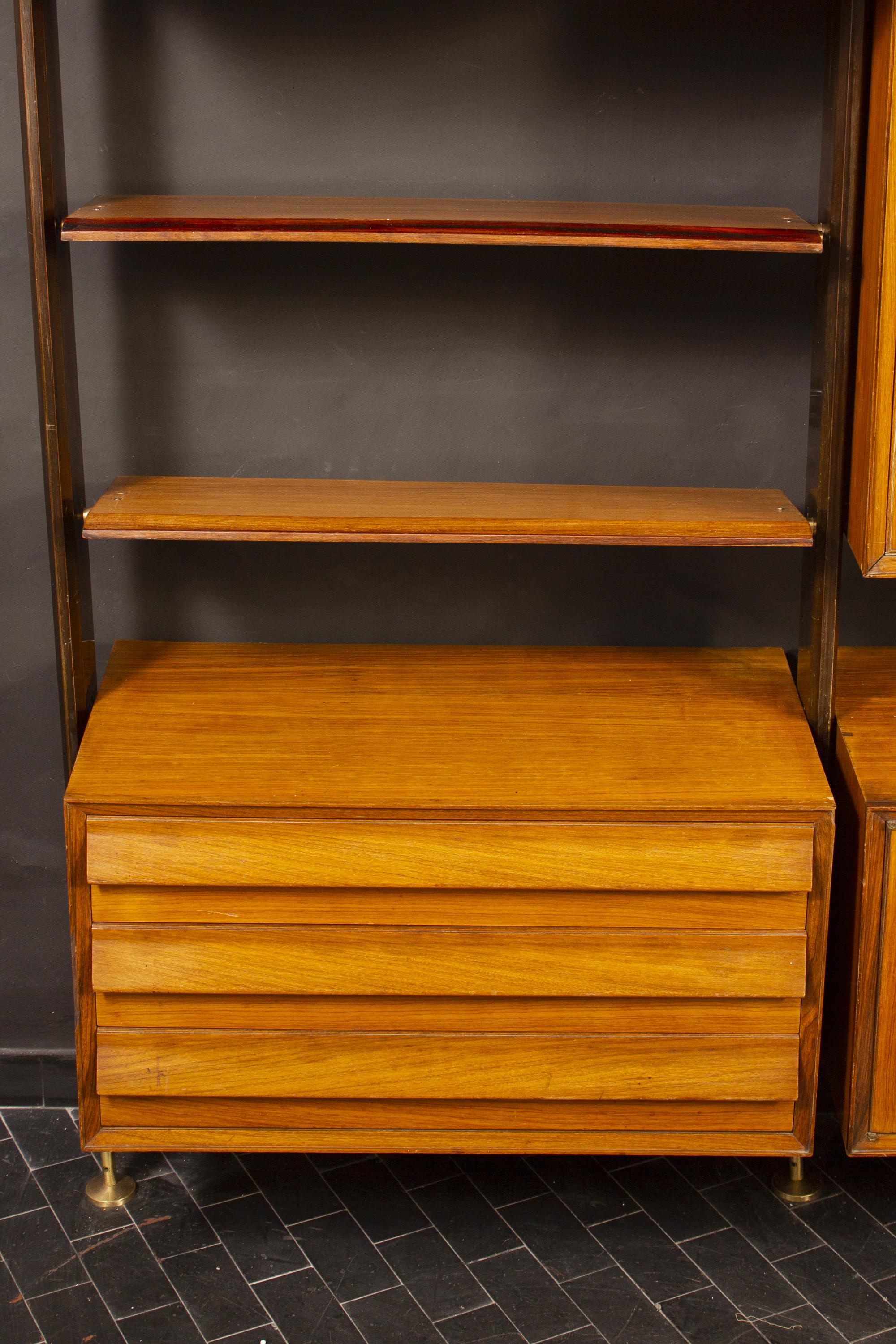 Midcentury Italian Modular Book Case, 1950 In Good Condition For Sale In Rome, IT
