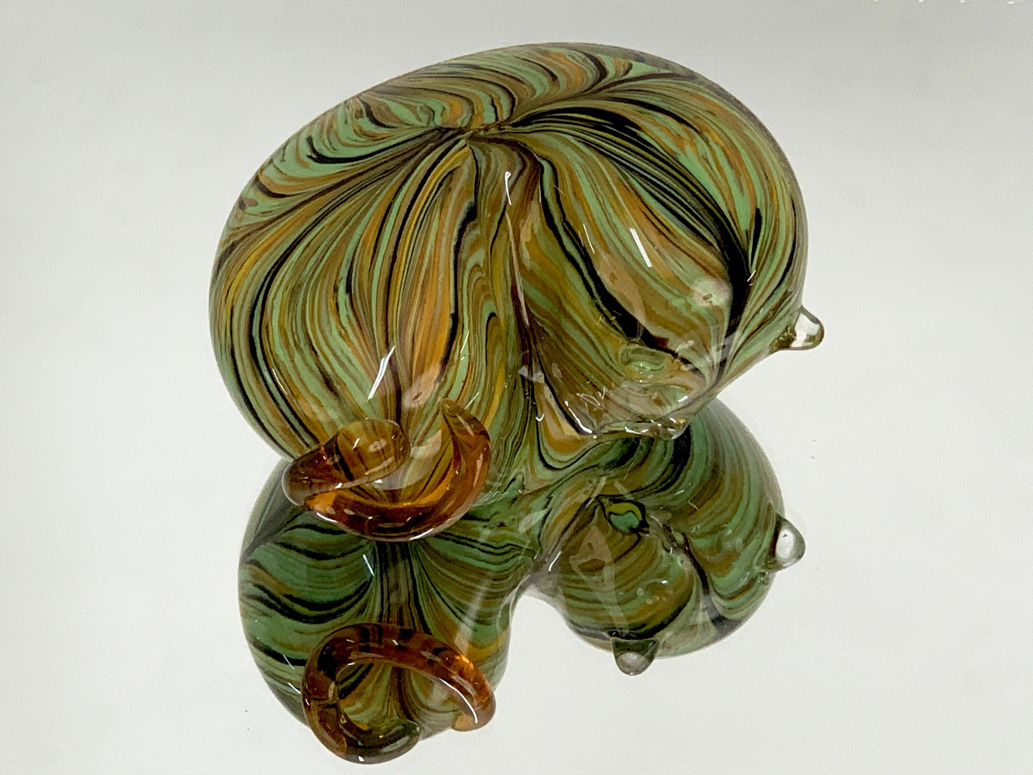 Amazing hand blown midcentury multicolored Murano glass 