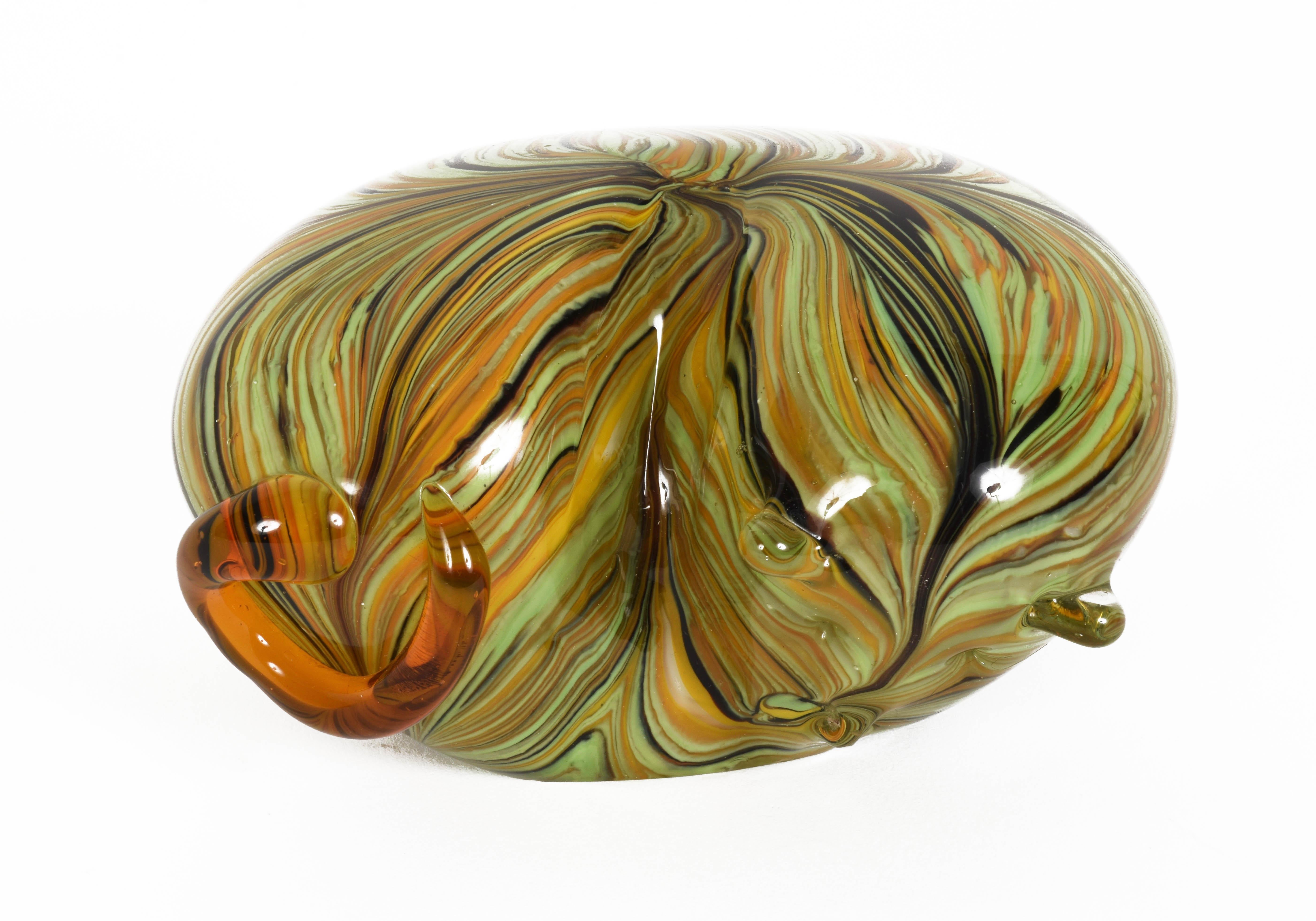 Mid-Century Modern Midcentury Italian Multicolored Murano Glass 