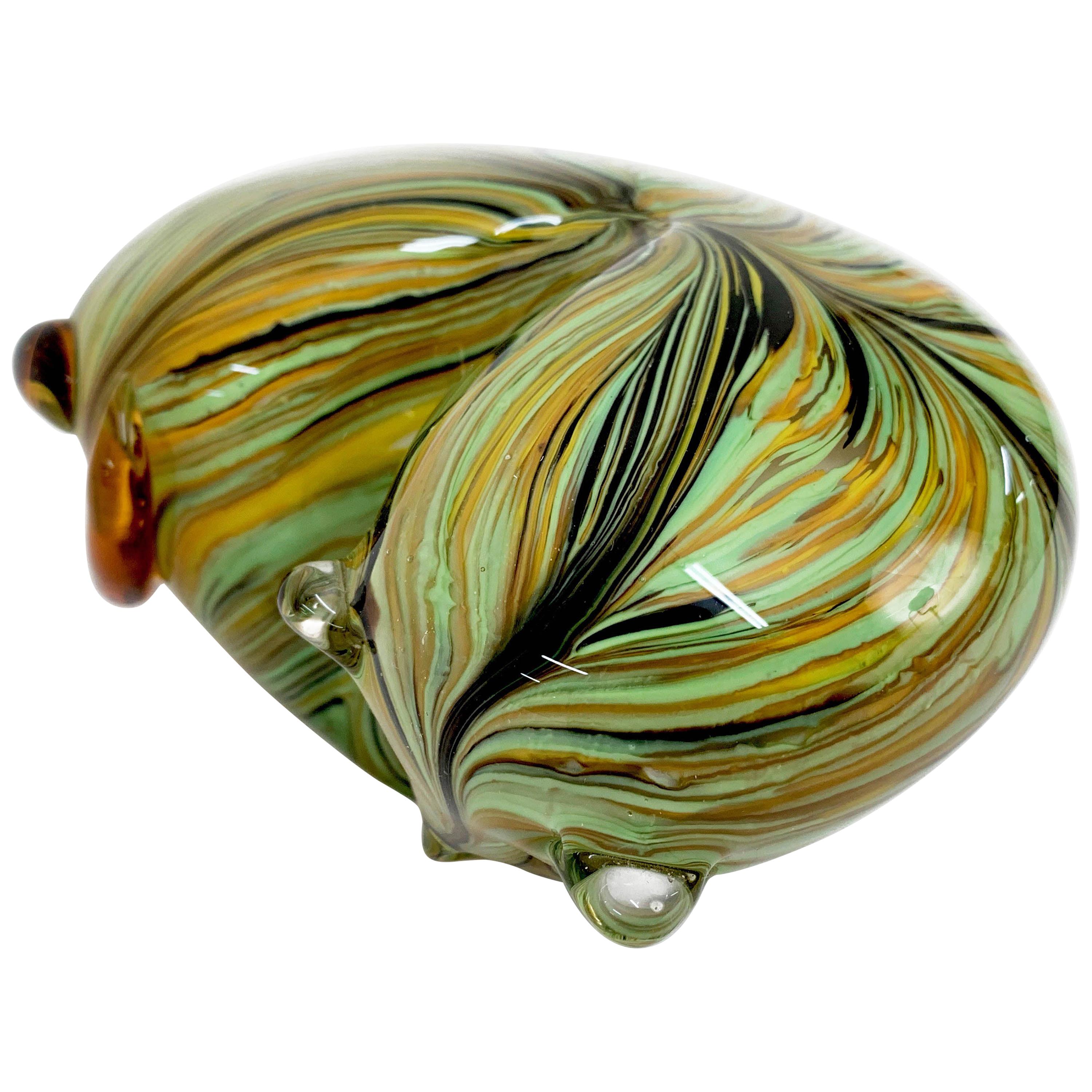 Sculpture de chathubby en verre de Murano multicolore du milieu du siècle dernier, 1970