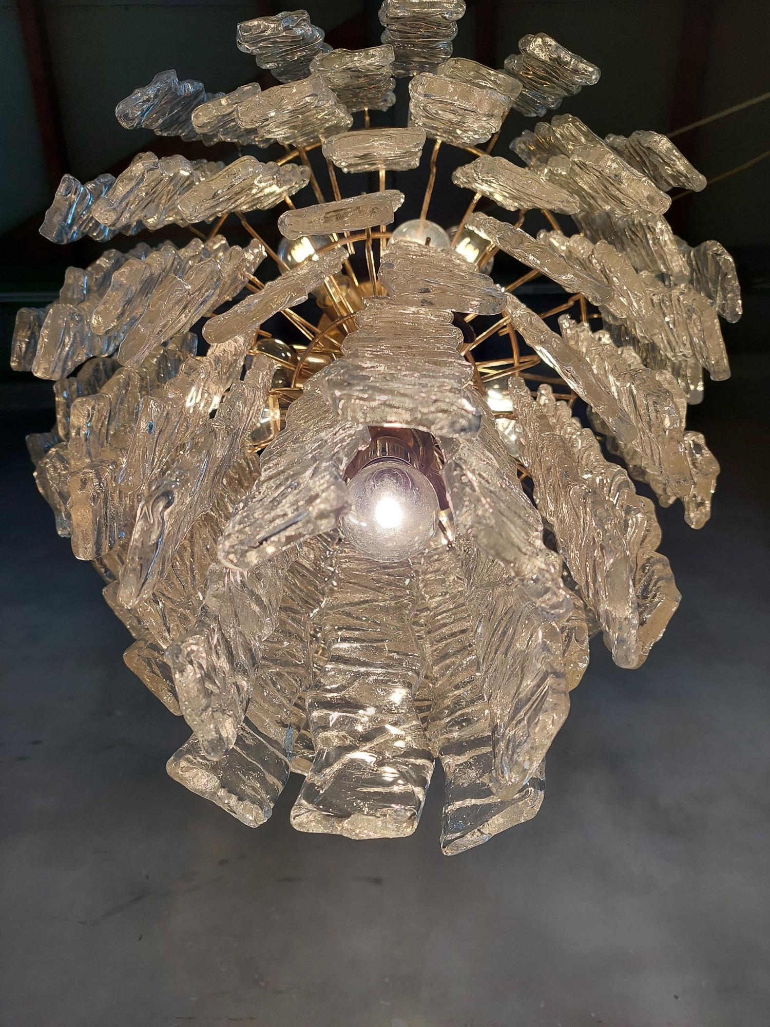 Mid-Century Italian Murano Glass Chandelier by Paolo Venini For Sale 1