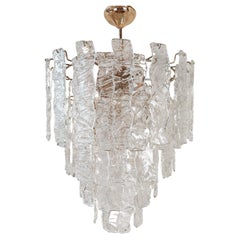Lampadario in vetro di Murano della metà del secolo scorso di Paolo Venini