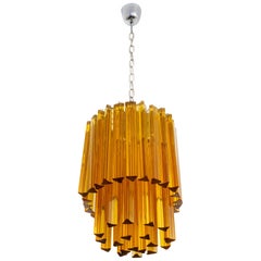 Midcentury Italian Murano Glass Chandelier by Venini, circa 1970
