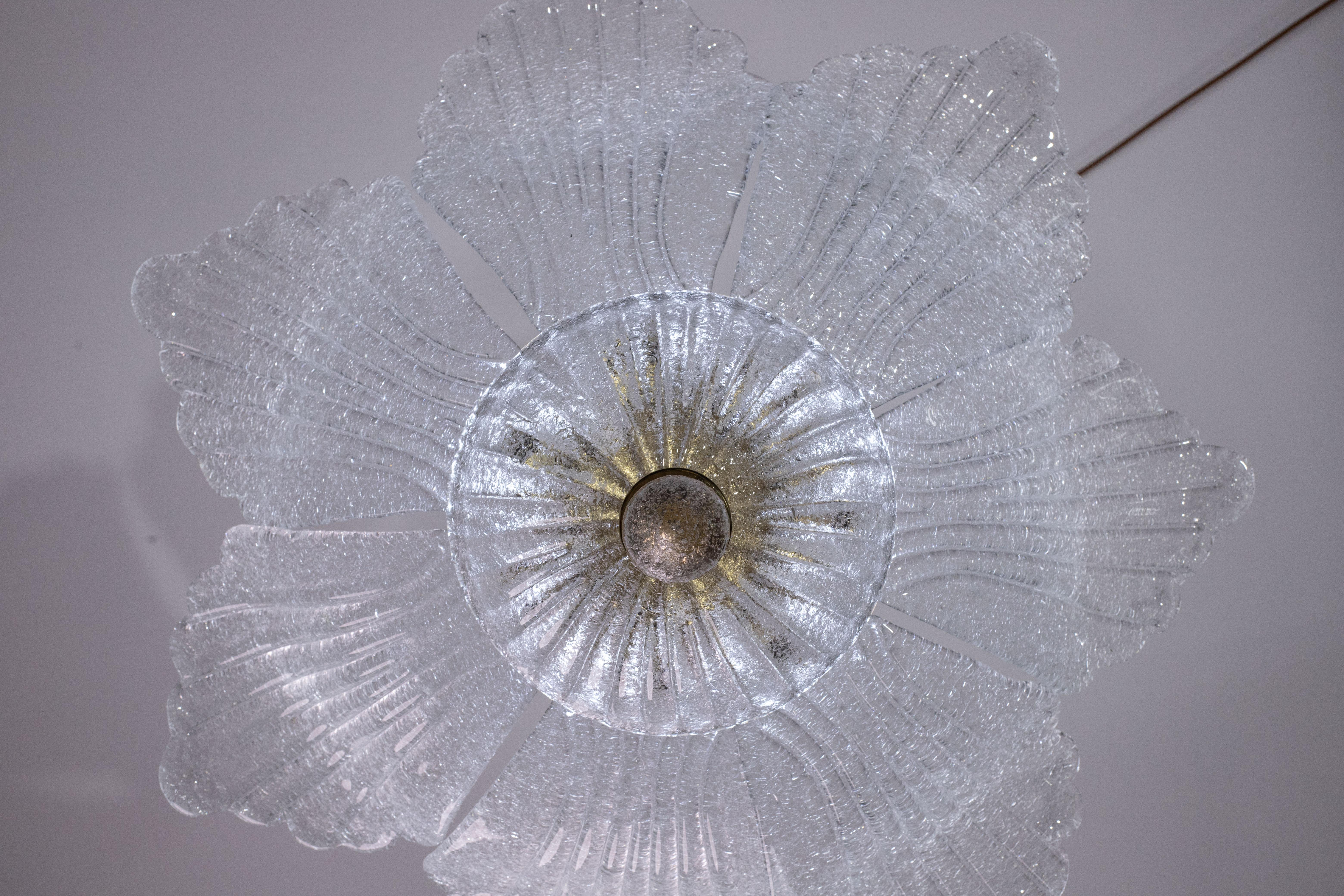 Late 20th Century Midcentury Italian Murano Glass Pendant, 1970s For Sale