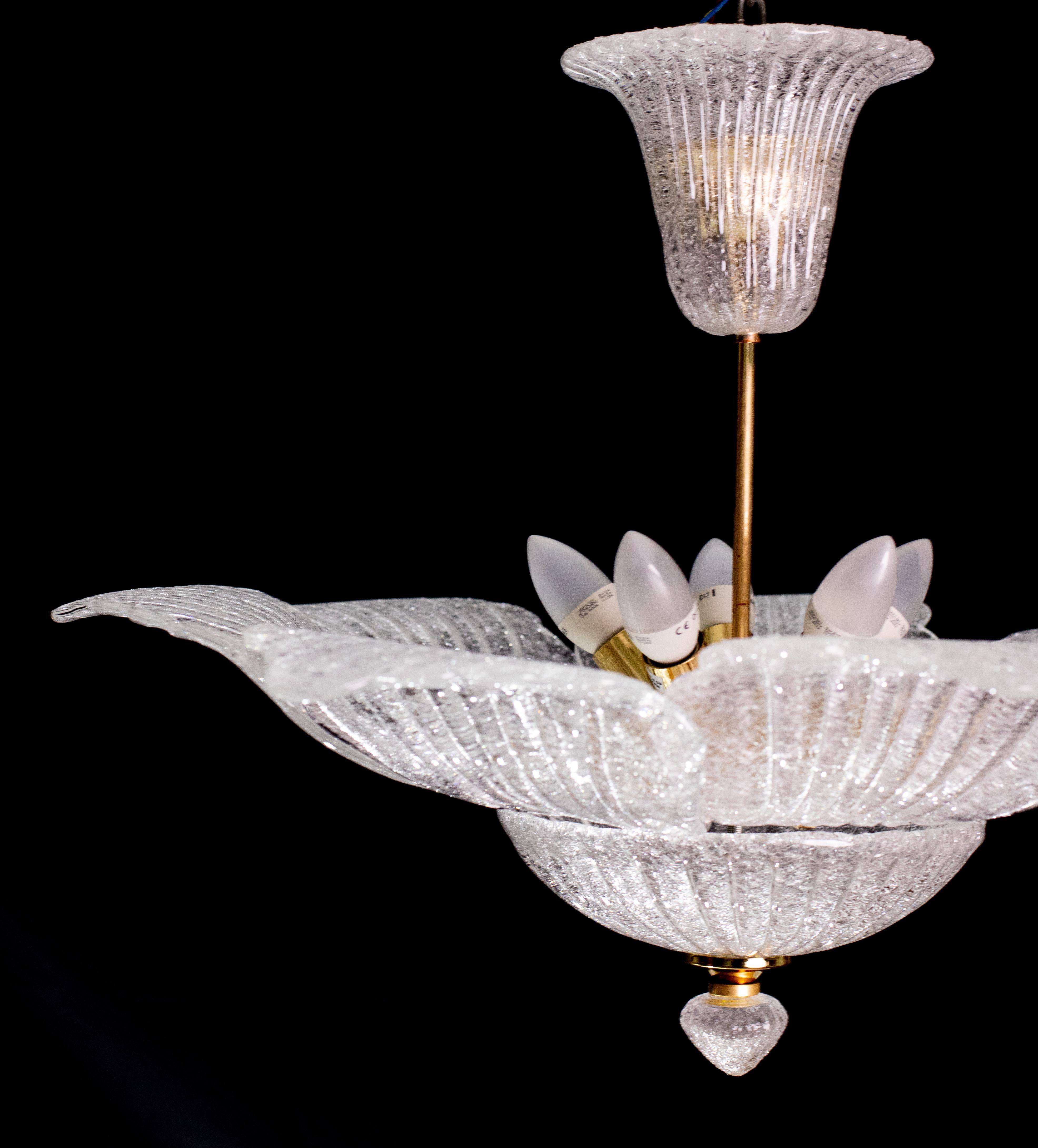 Midcentury Italian Murano Glass Pendant, 1970s For Sale 3
