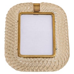 Midcentury italian Murano glass picture frame by Barovier & Toso, 1940