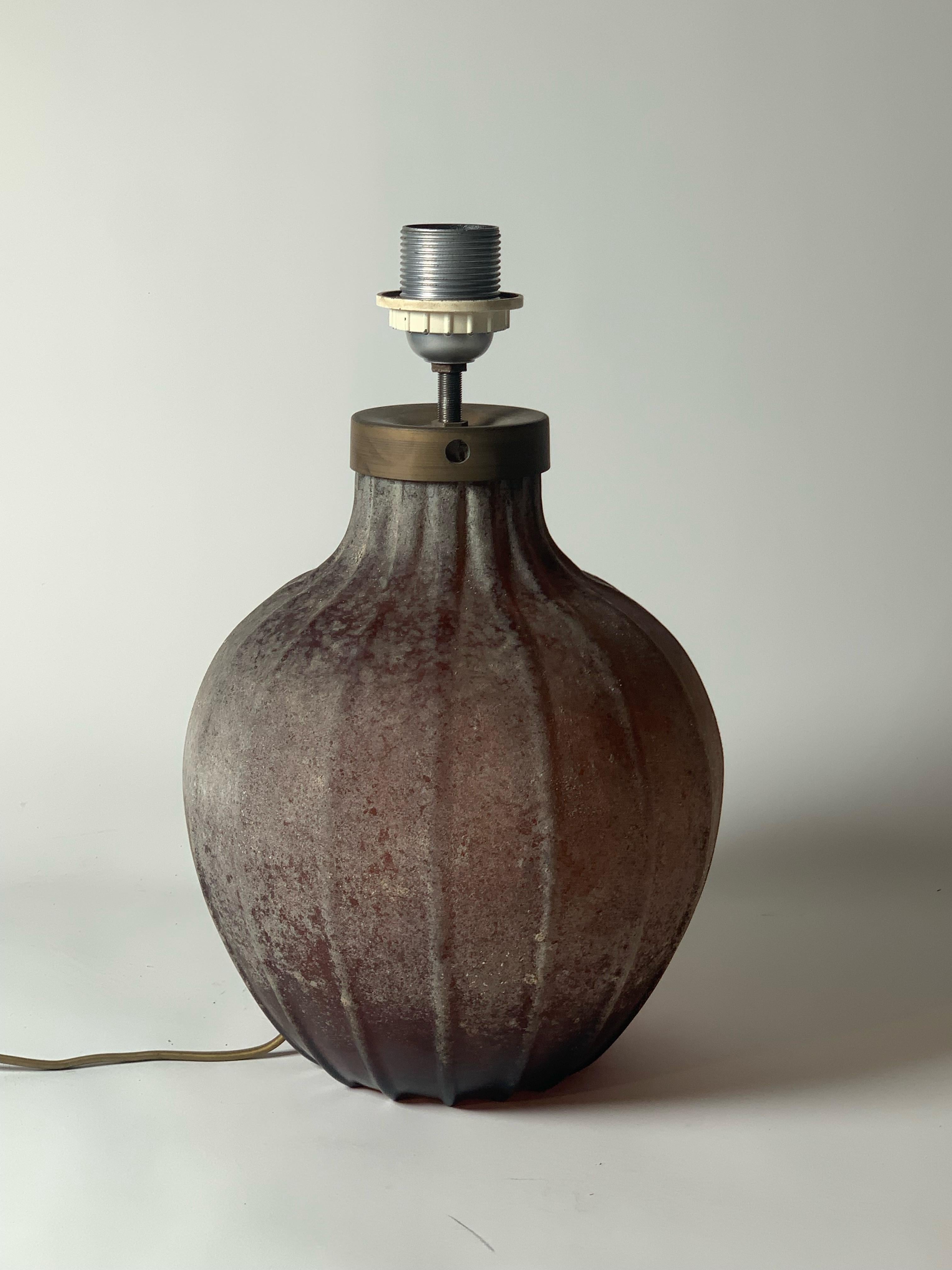 Lámpara de sobremesa italiana de cristal de Murano de mediados de siglo de Seguso Vetri d'Arte Italiano en venta