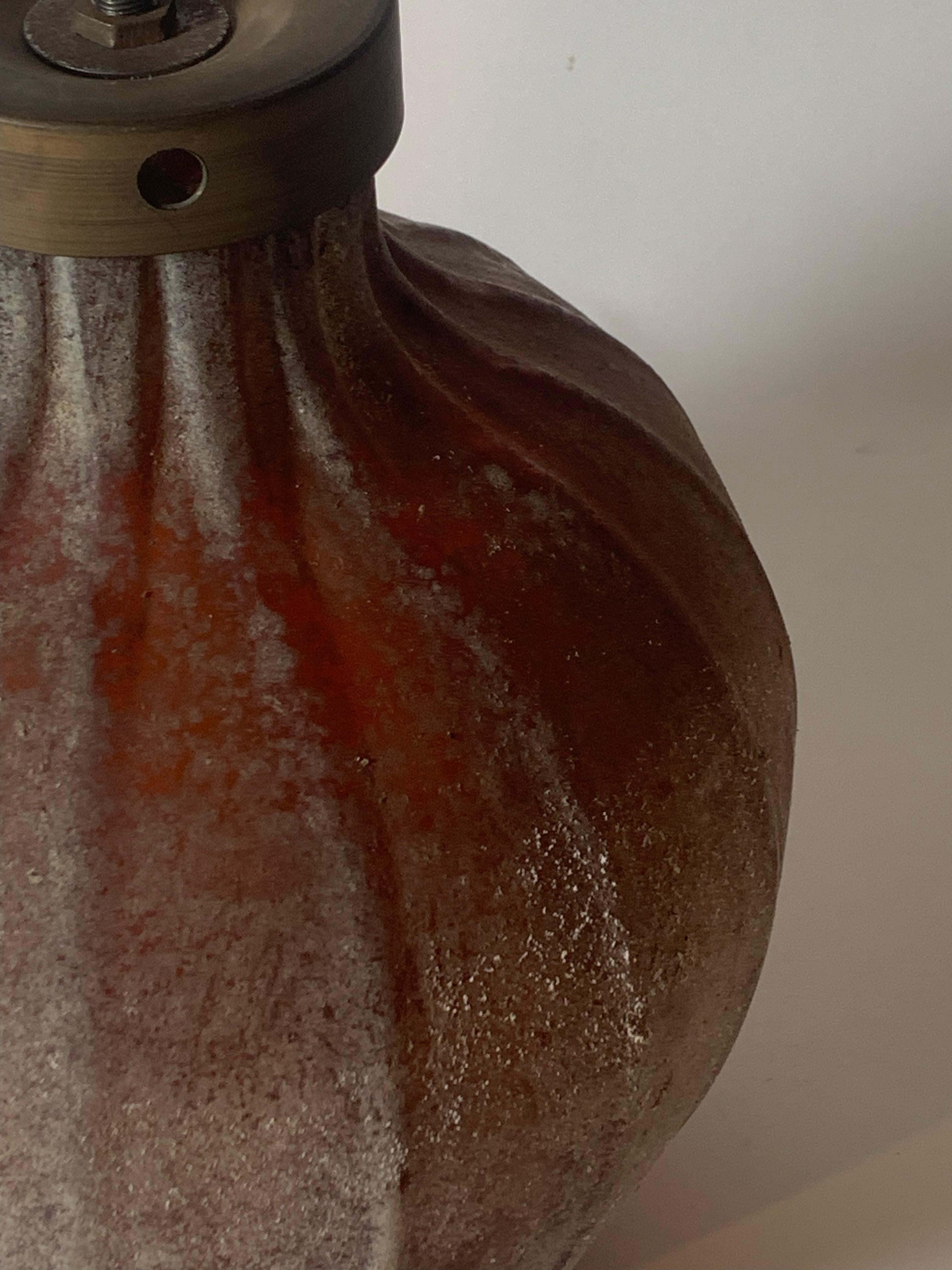 Midcentury Italian Murano Glass Table Lamp by Seguso Vetri d'Arte For Sale 2