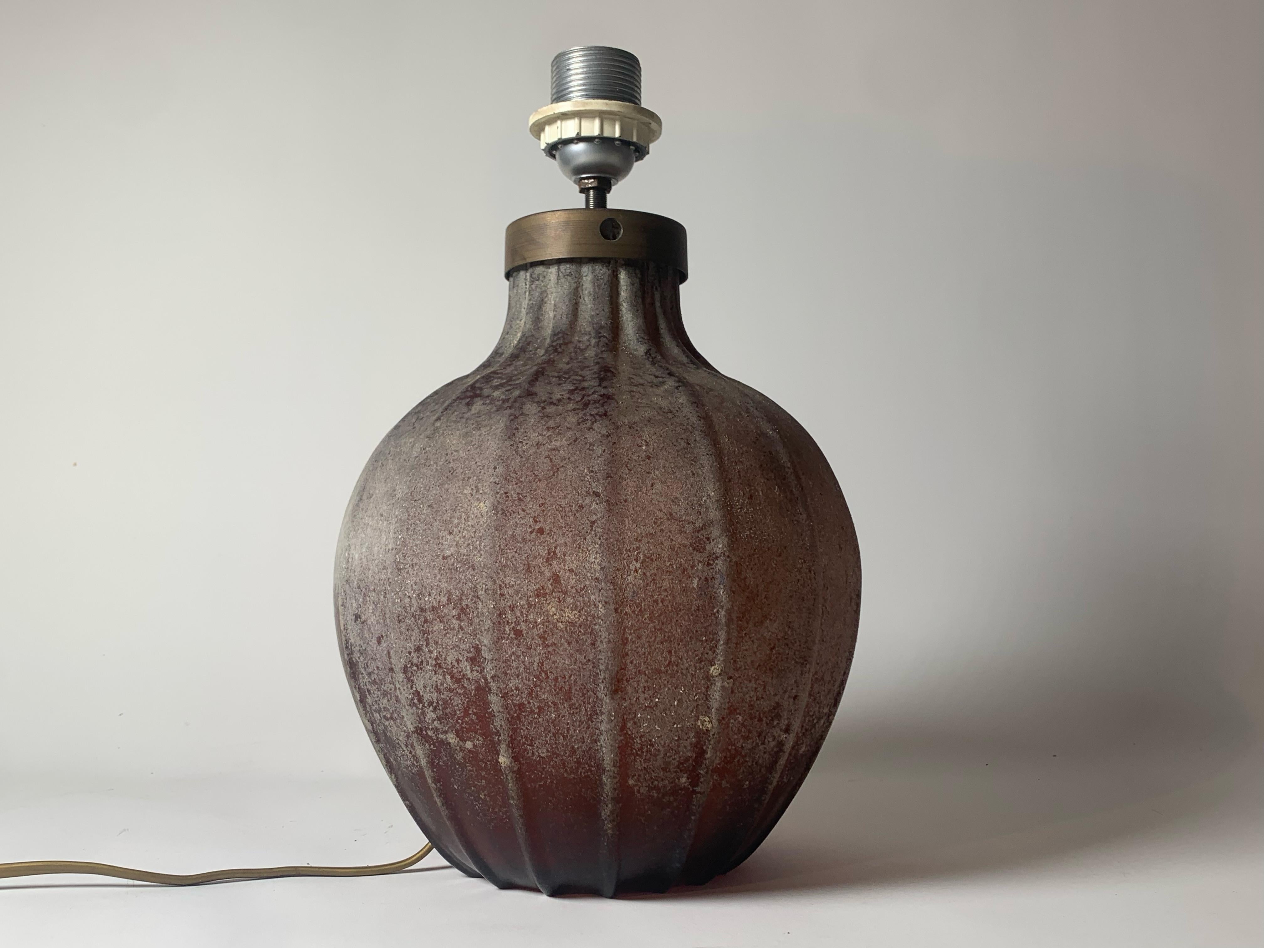 Lámpara de sobremesa italiana de cristal de Murano de mediados de siglo de Seguso Vetri d'Arte en venta 1