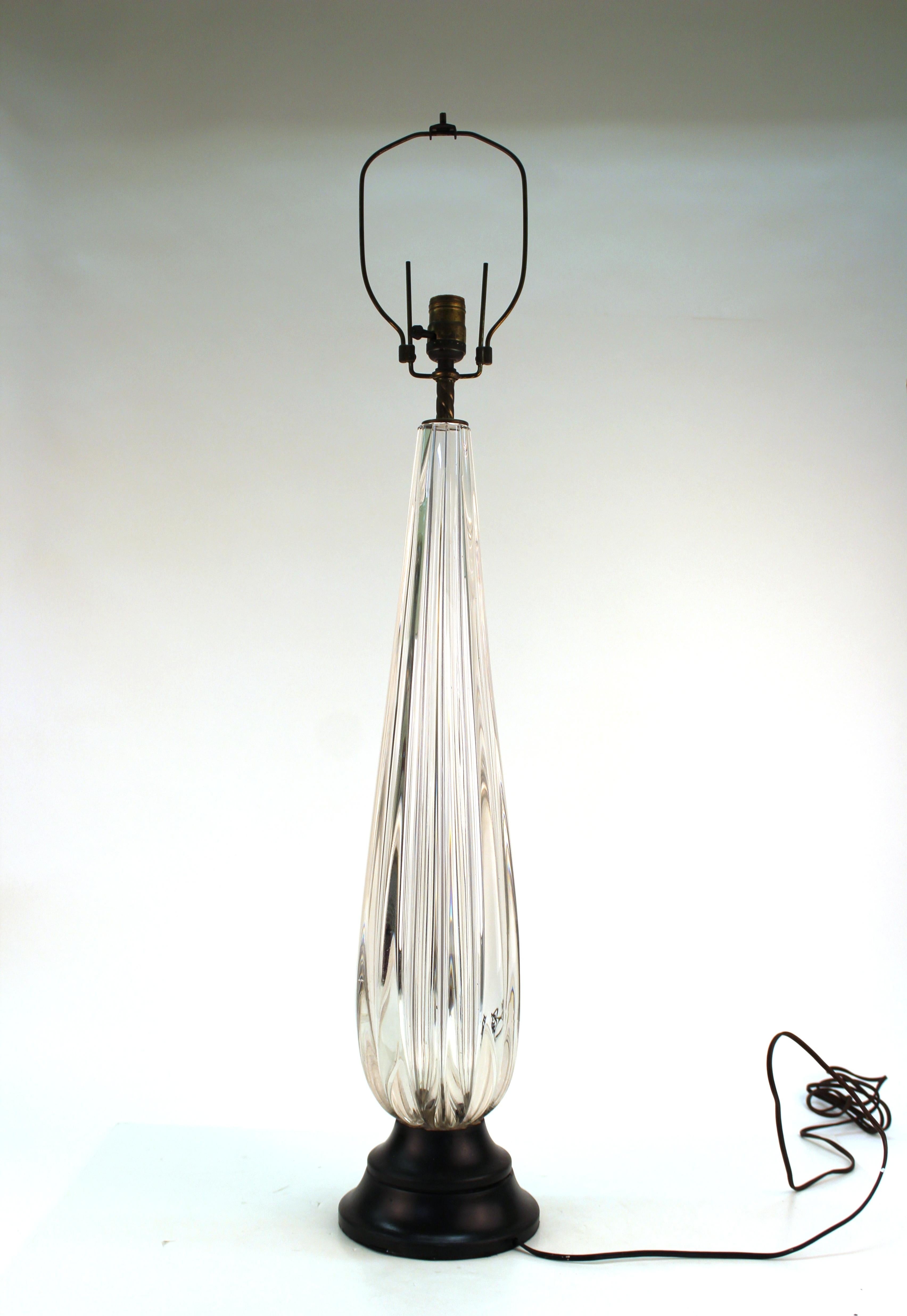 Mid-Century Modern Midcentury Italian Murano Glass Table Lamp
