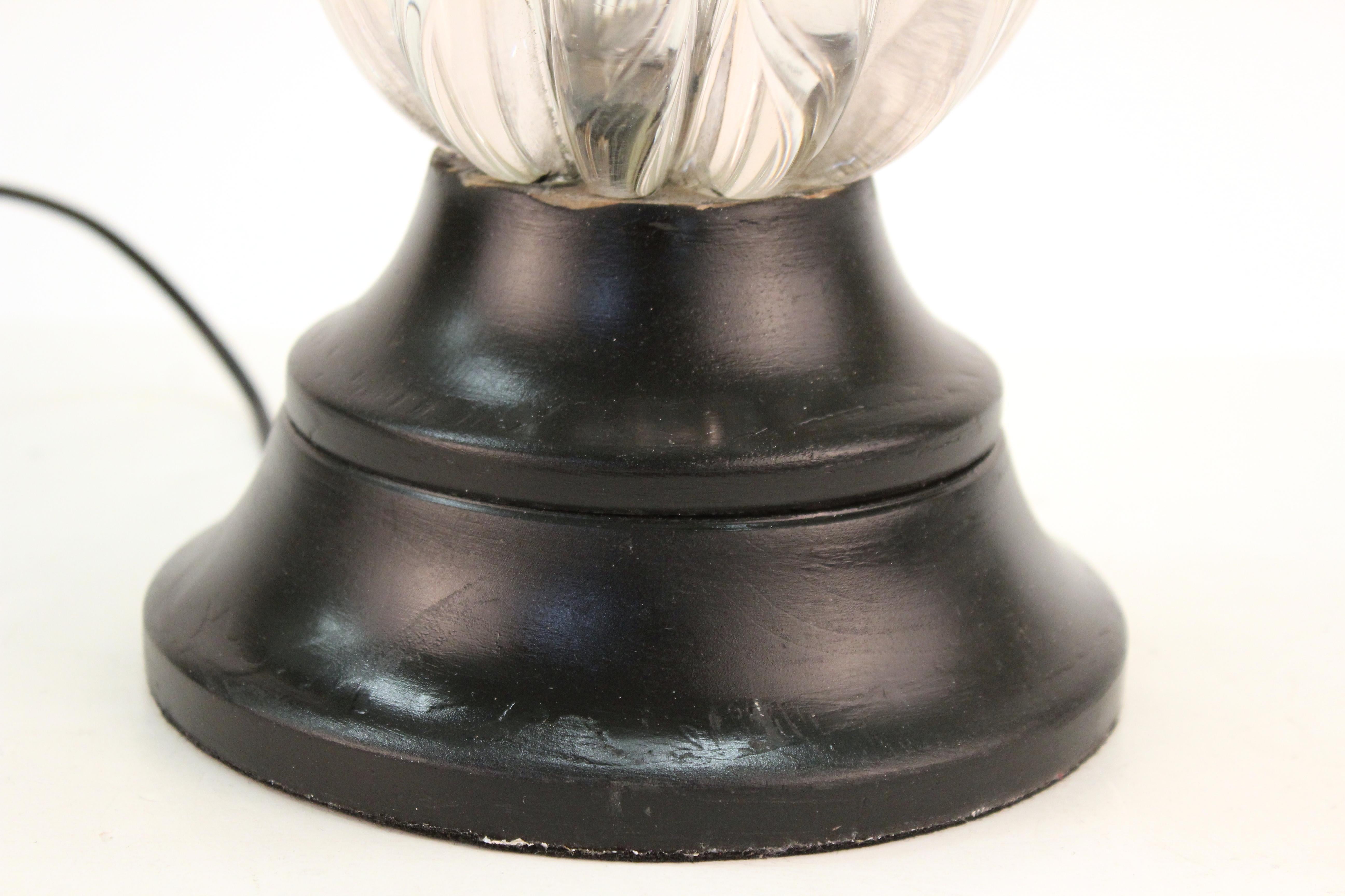 20th Century Midcentury Italian Murano Glass Table Lamp
