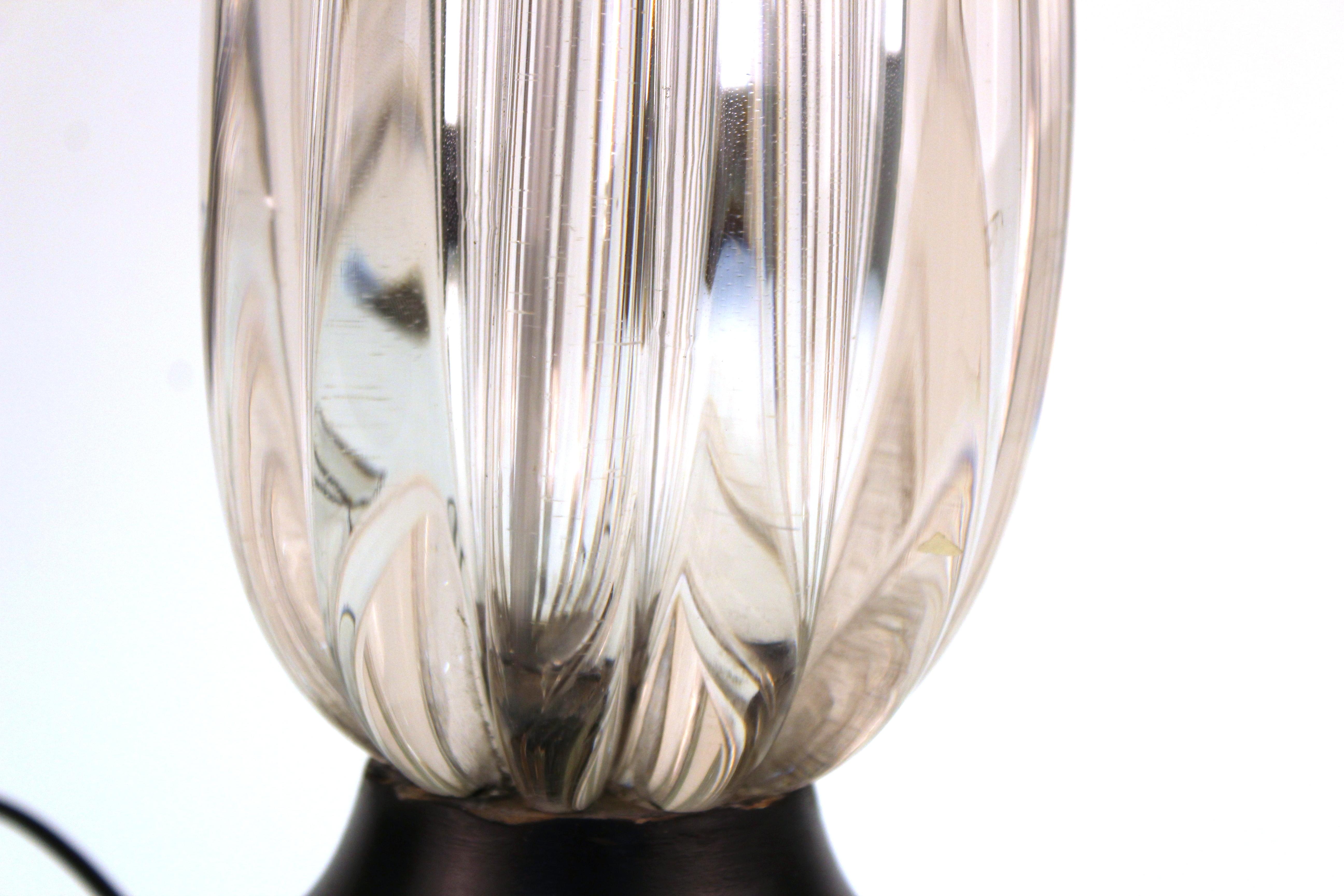 Midcentury Italian Murano Glass Table Lamp 1