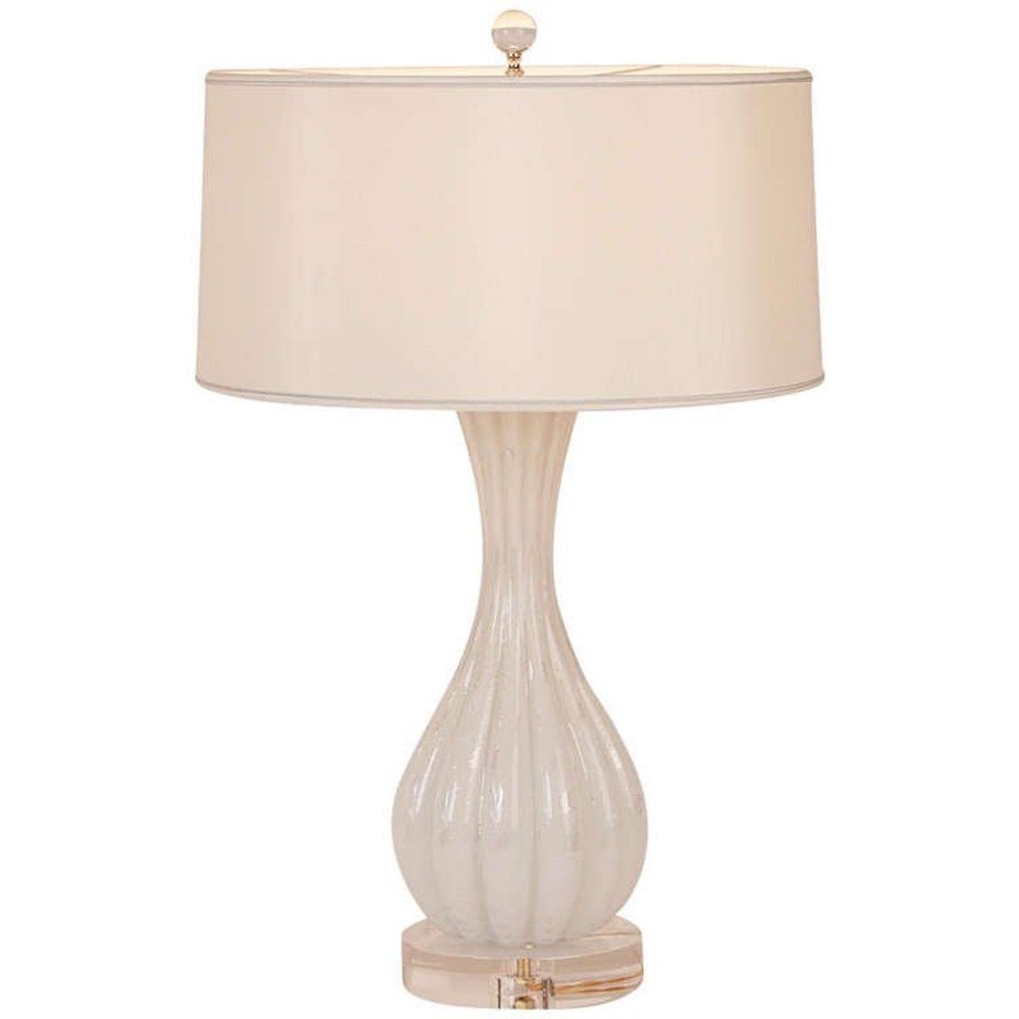 Mid-20th Century Midcentury Italian Murano Lamp with Custom Shade