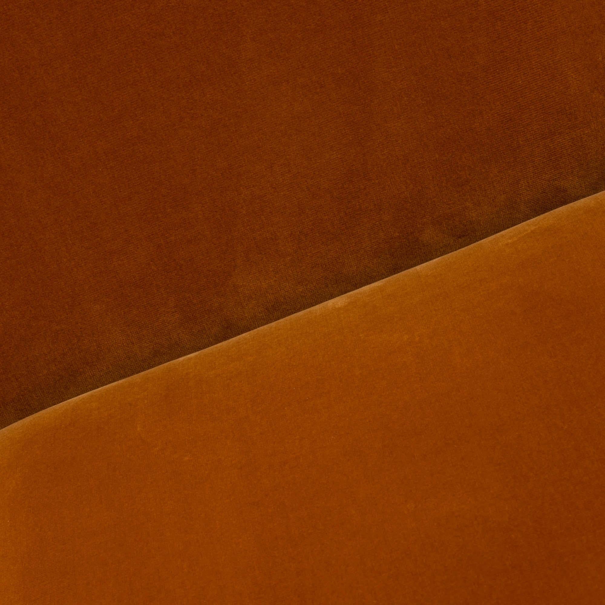 Midcentury Italian Burnt Orange Velvet Chairs, Set of 2 11