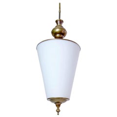 Midcentury Italian Opaline Pendant