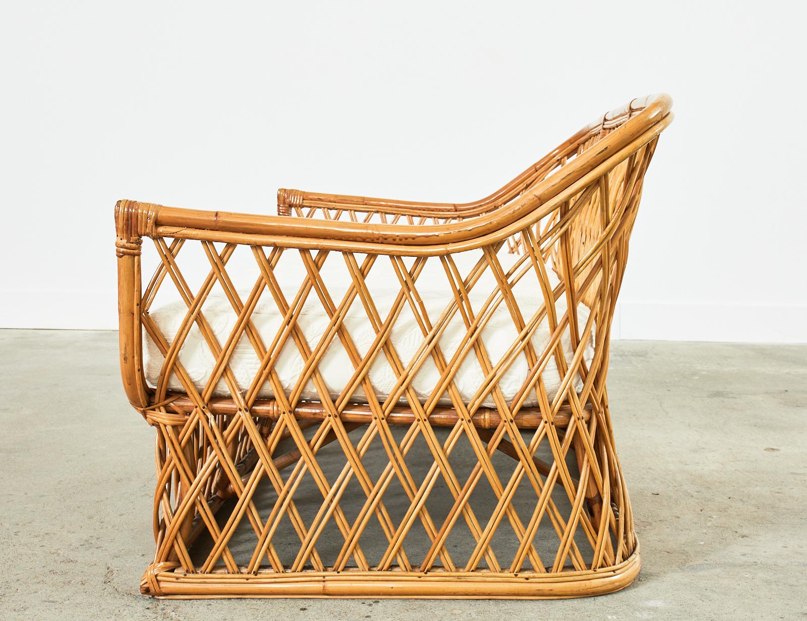 Moderner italienischer Bio-Sessel aus Bambus und Rattan, Mid-Century im Angebot 3