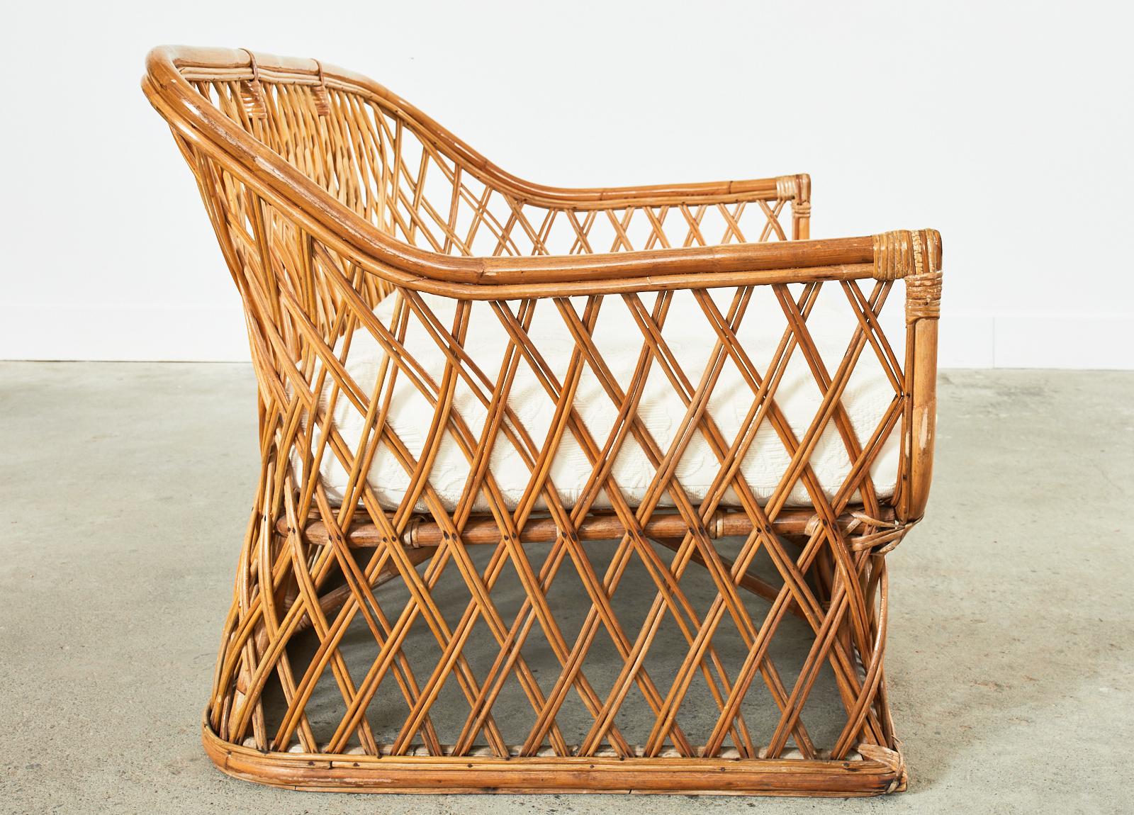 Moderner italienischer Bio-Sessel aus Bambus und Rattan, Mid-Century im Angebot 4