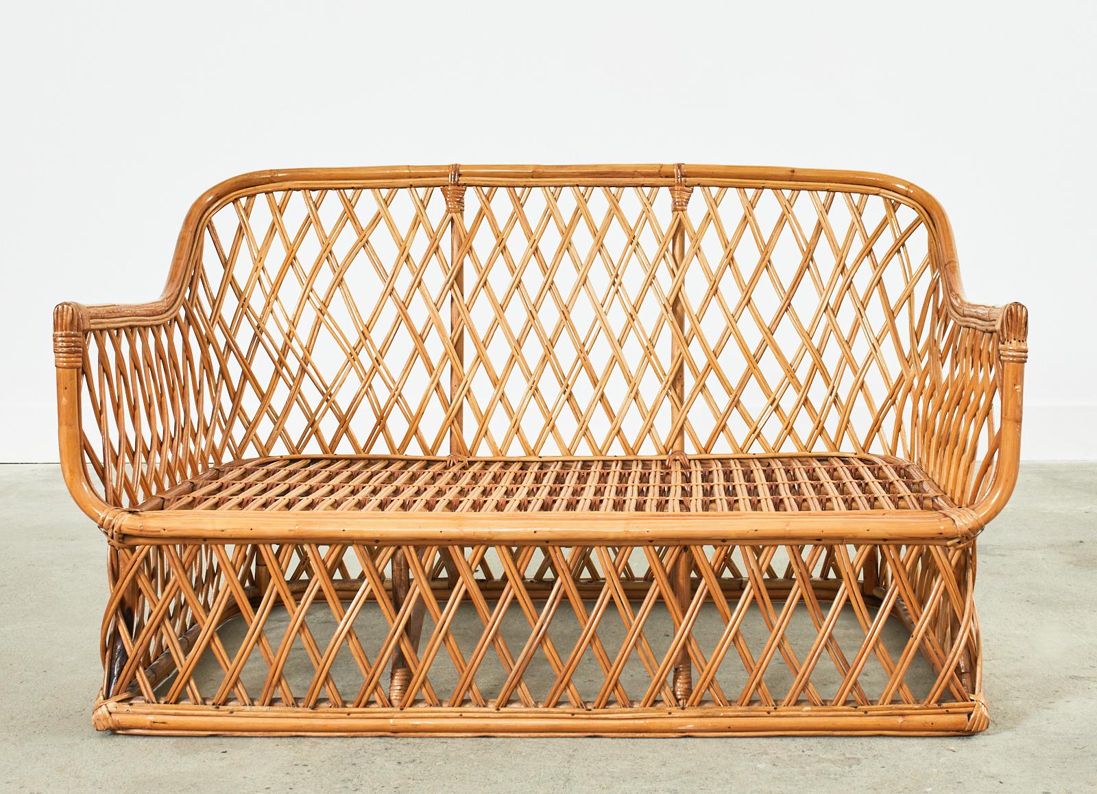Moderner italienischer Bio-Sessel aus Bambus und Rattan, Mid-Century im Angebot 6