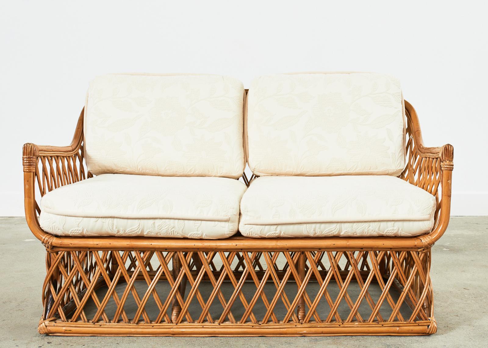 Moderner italienischer Bio-Sessel aus Bambus und Rattan, Mid-Century (Organische Moderne) im Angebot