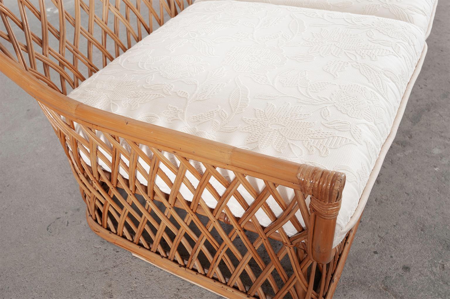 rattan sofa bench