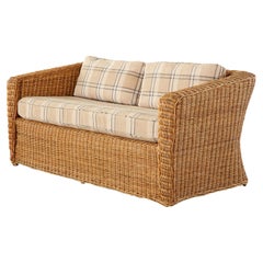 Used Midcentury Italian Organic Modern Wicker Case Sofa