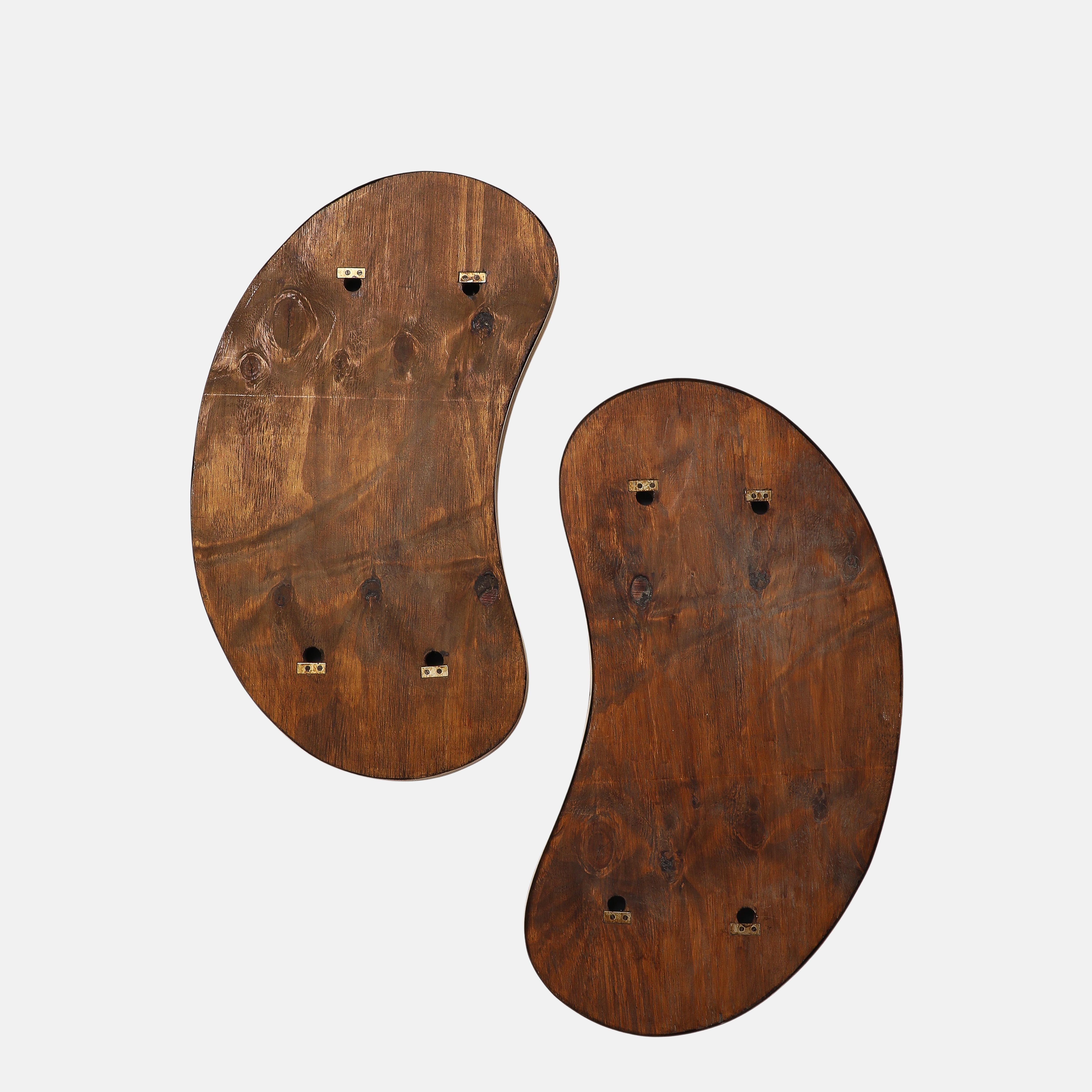 Midcentury Italian Pair of Brass Mirrors For Sale 9