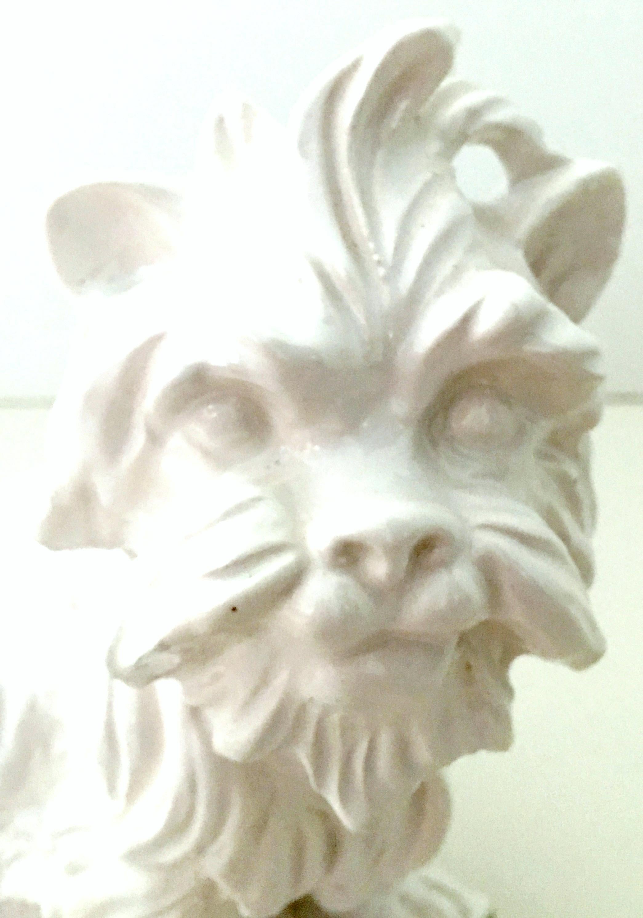 Midcentury Italian Pair of Staffordshire Style Ceramic Terrier Dog Sculptures 5