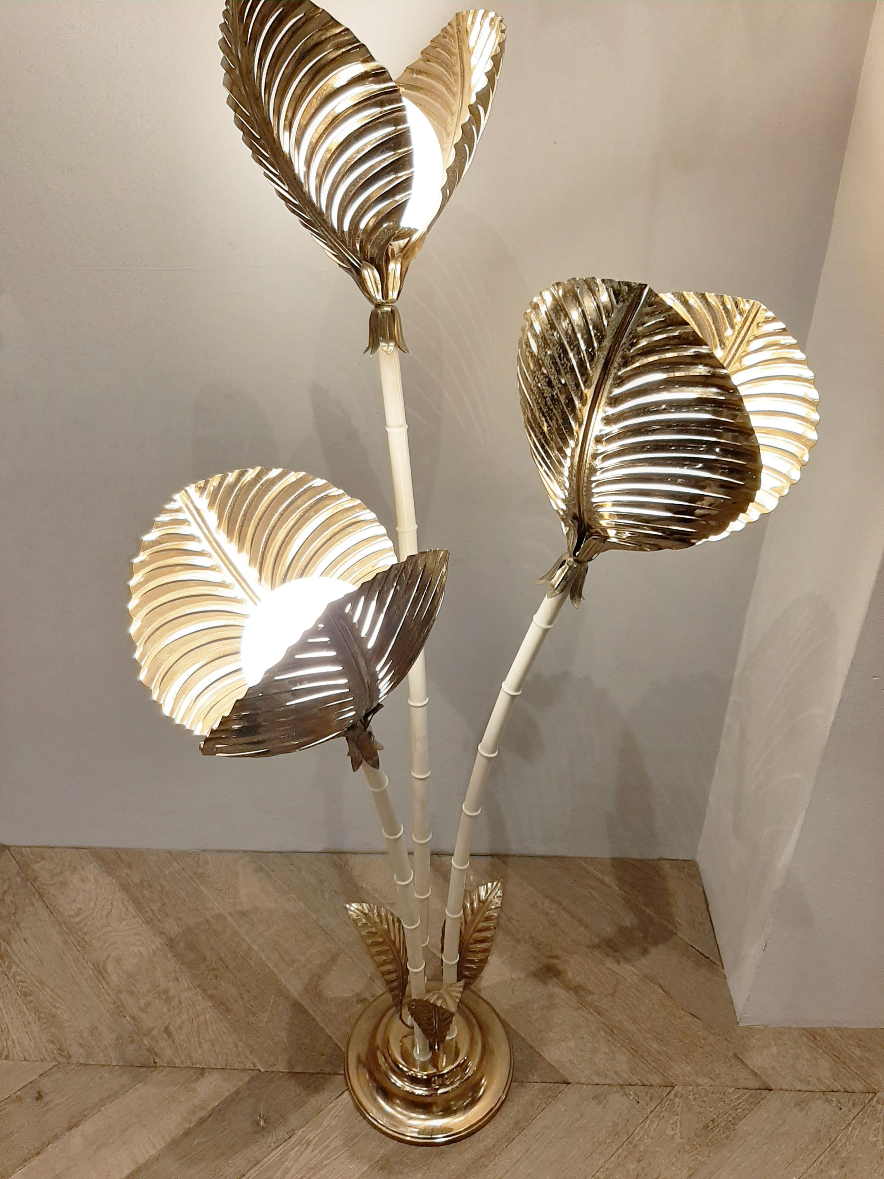 Midcentury Italian Palm Tree Floor Lamp Attributed to Sergio Terzani, 1970s 4