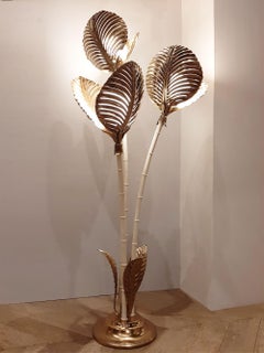 Midcentury Italian Palm Tree Floor Lamp Attributed to Sergio Terzani, 1970s