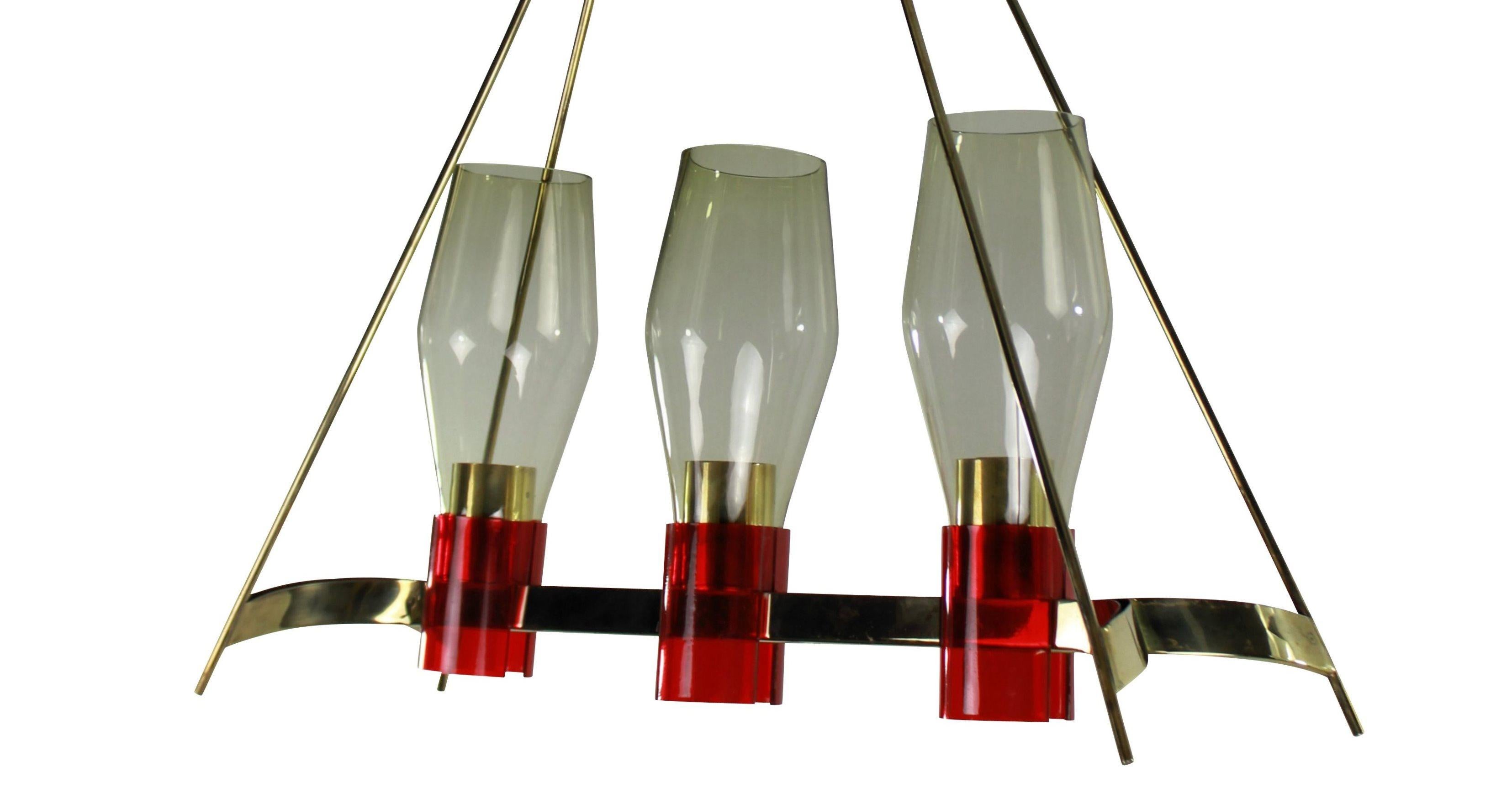 Midcentury Italian Pendant Light In Good Condition In Kent, Dover