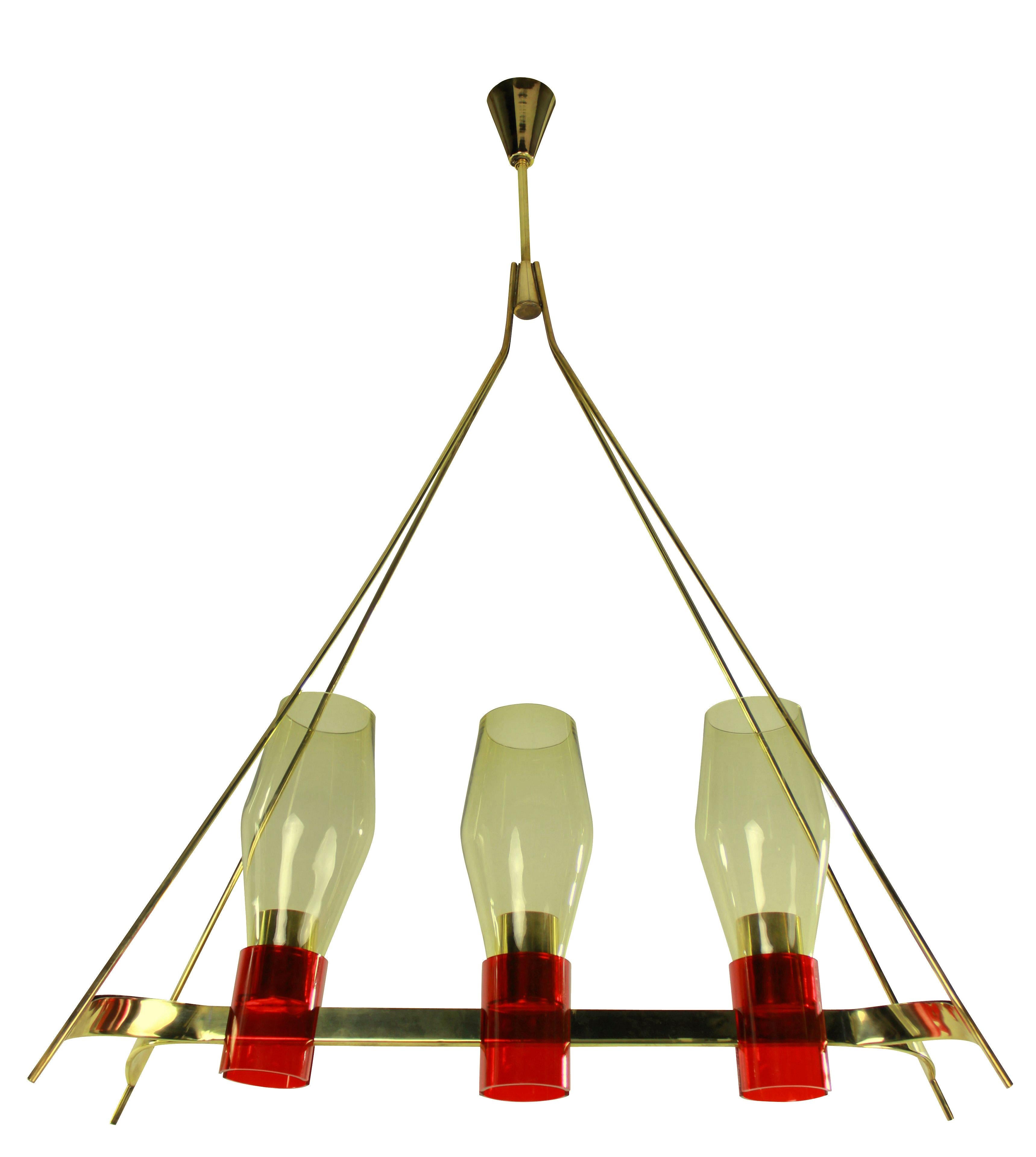 Brass Midcentury Italian Pendant Light