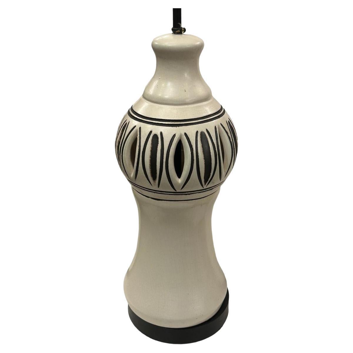 Midcentury Italian Pierced Lamp For Sale