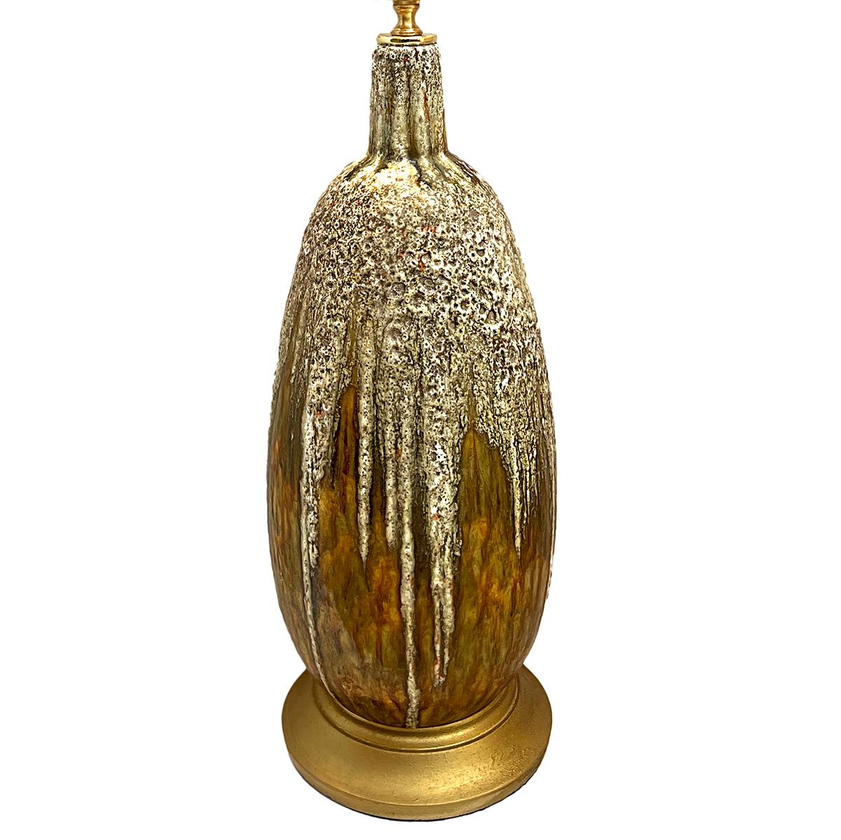 A circa 1960's Italian art porcelain lamp.

Measurements:
Height of body: 21.25