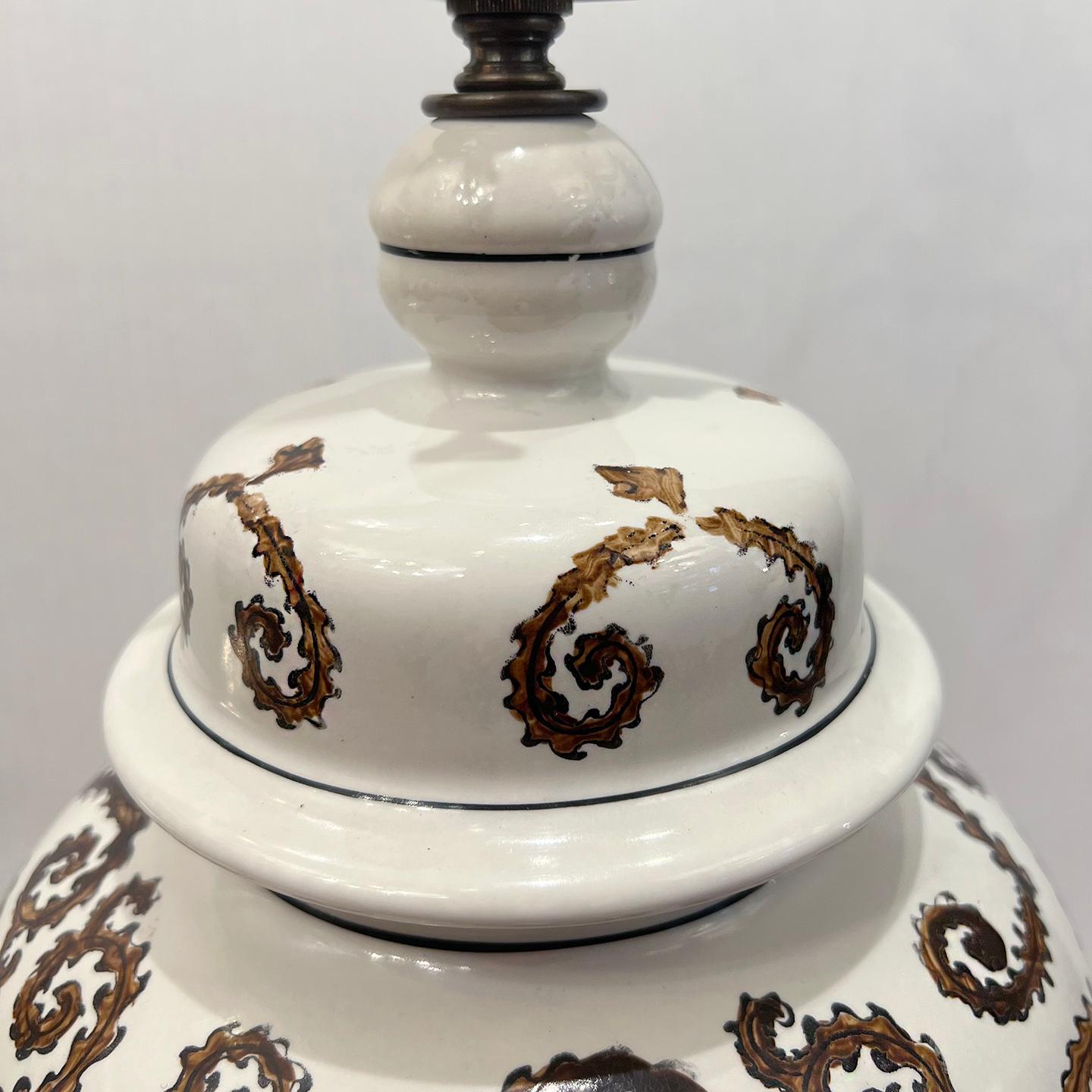 Mid-20th Century Midcentury Italian Porcelain Lamp For Sale