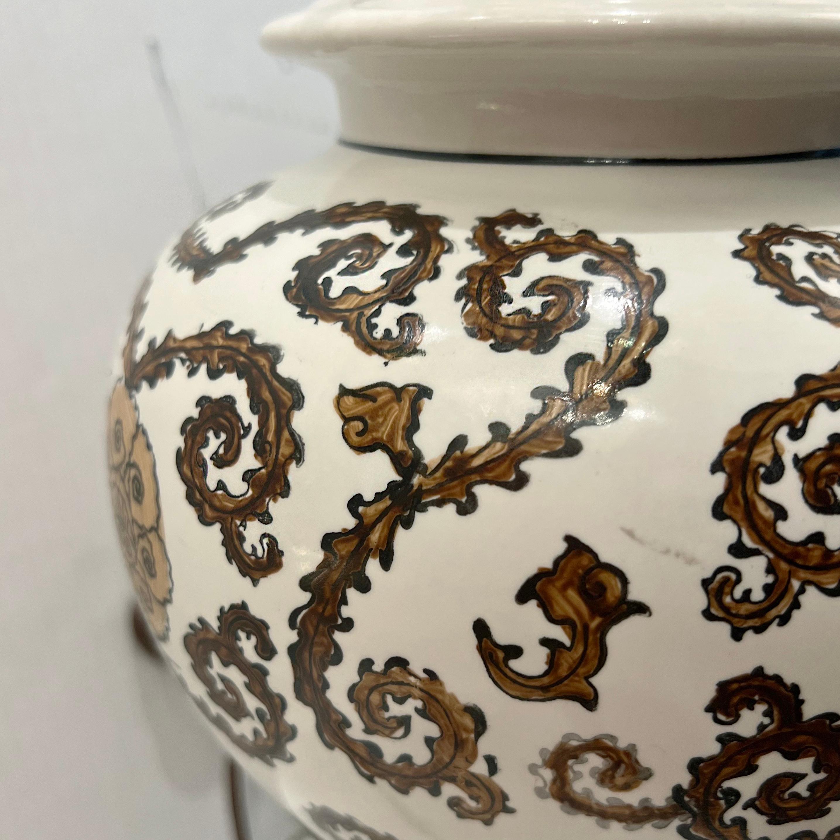 Midcentury Italian Porcelain Lamp For Sale 1