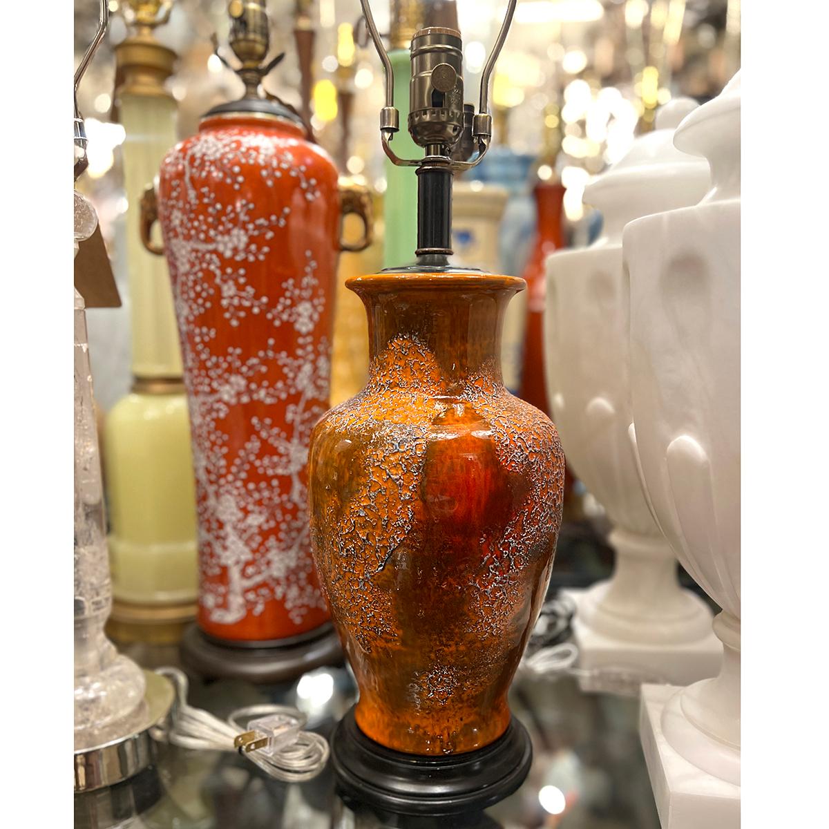 Midcentury Italian Porcelain Lamp For Sale 3