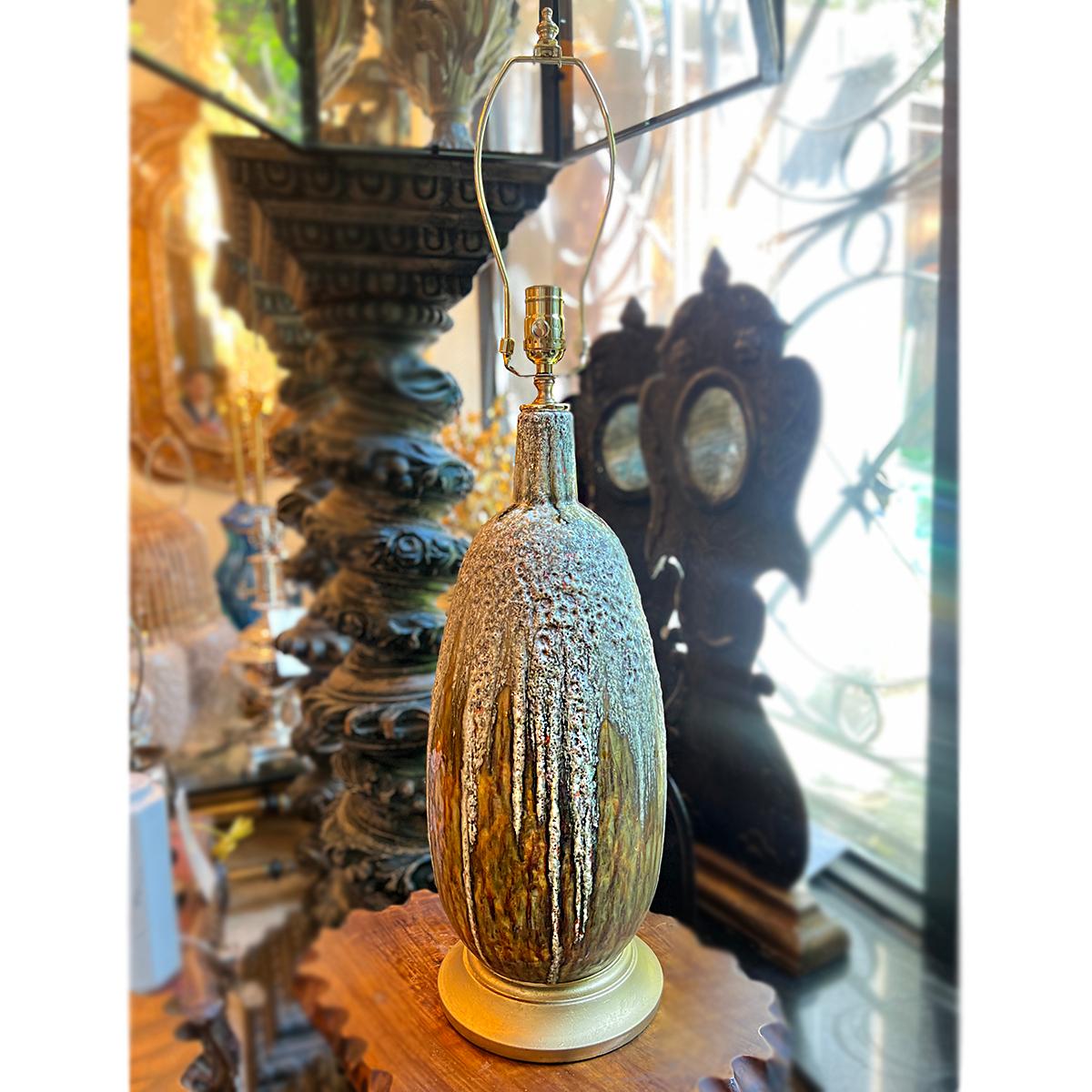 Midcentury Italian Porcelain Lamp For Sale 2