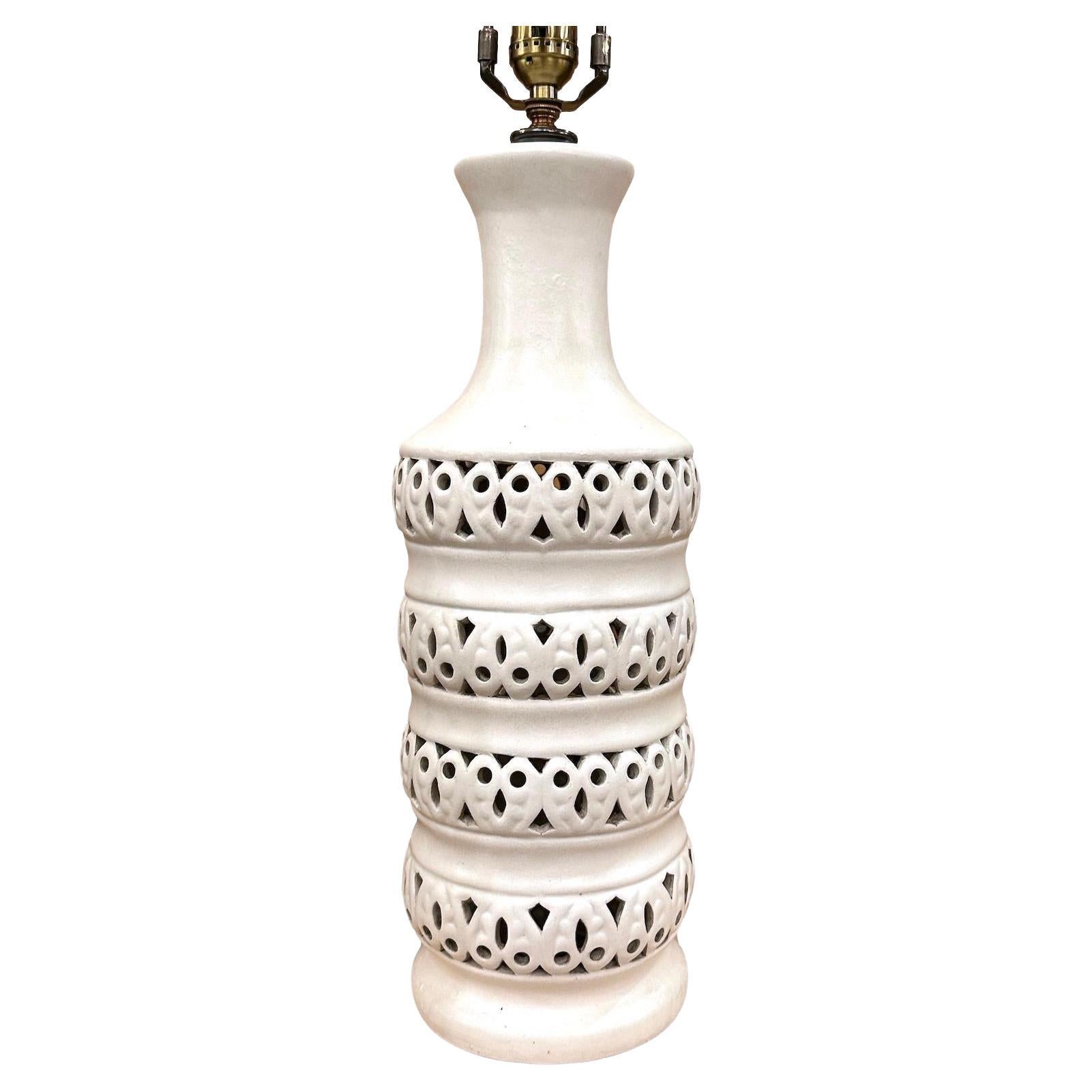 Midcentury Italian Porcelain Lamp 