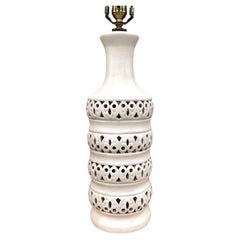 Retro Midcentury Italian Porcelain Lamp 