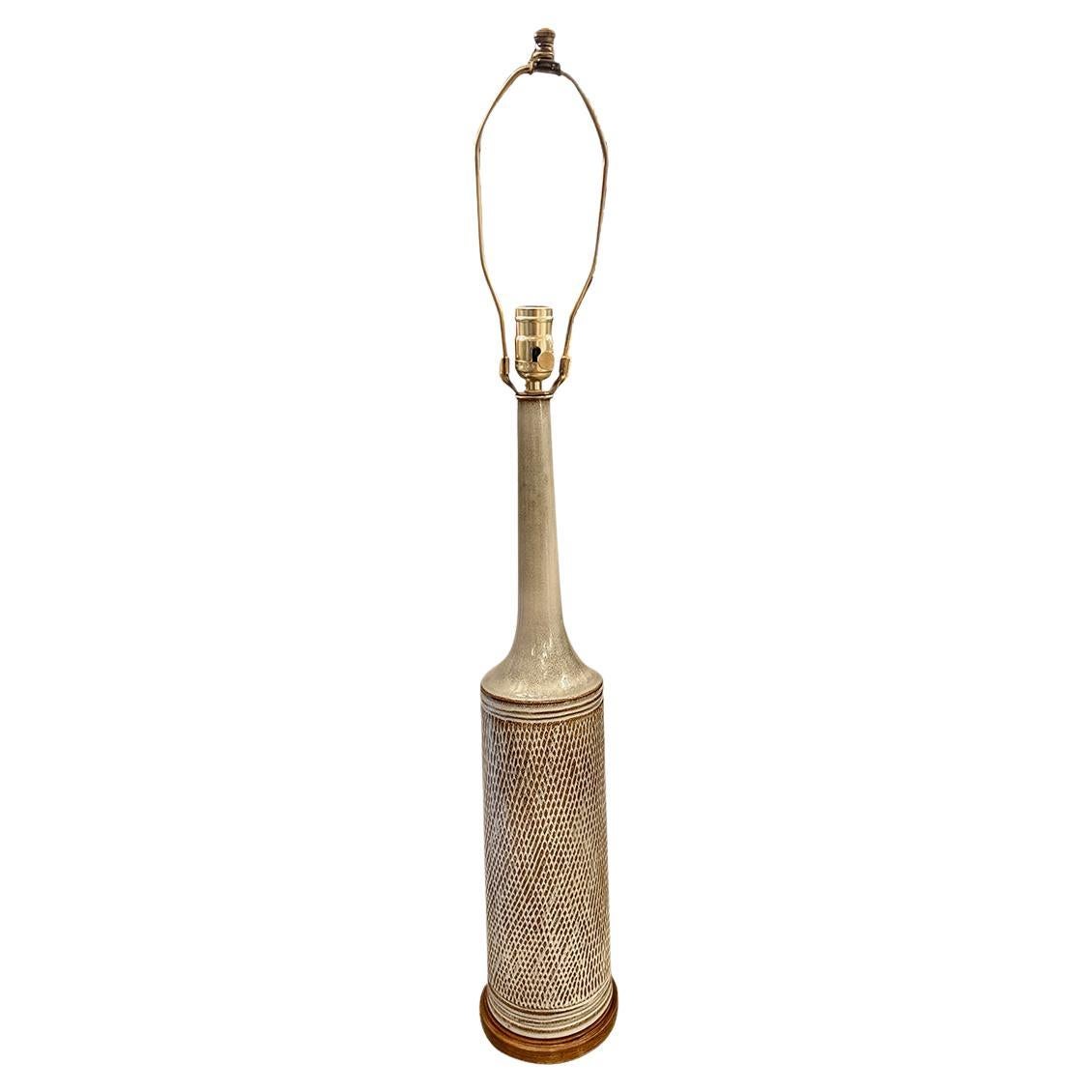 Lámpara de porcelana italiana de mediados de siglo