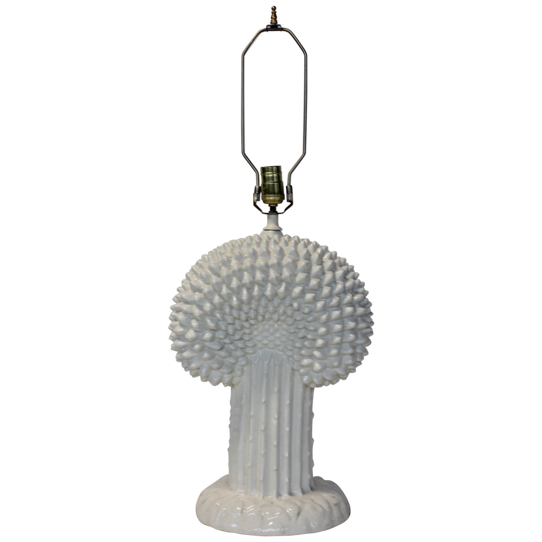 Midcentury Italian Sculptural Ceramic Table Lamp For Sale