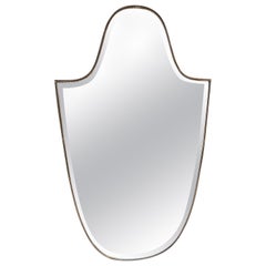 Midcentury Italian Shield Shape Mirror, 1950s