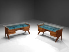 Midcentury Italian Showcases or Presentation Desks