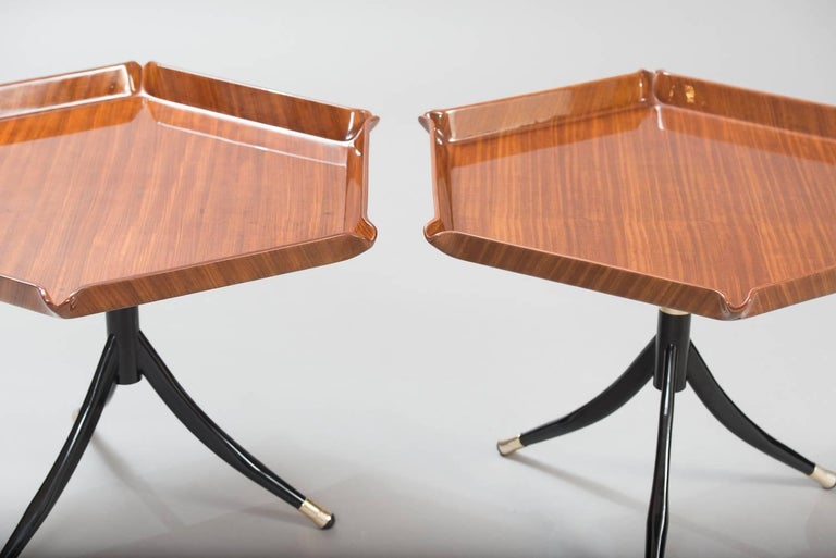 Midcentury Italian Side Tables, One Pair For Sale at 1stdibs