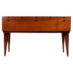 Midcentury Italian Sideboard with Drawers in Walnut