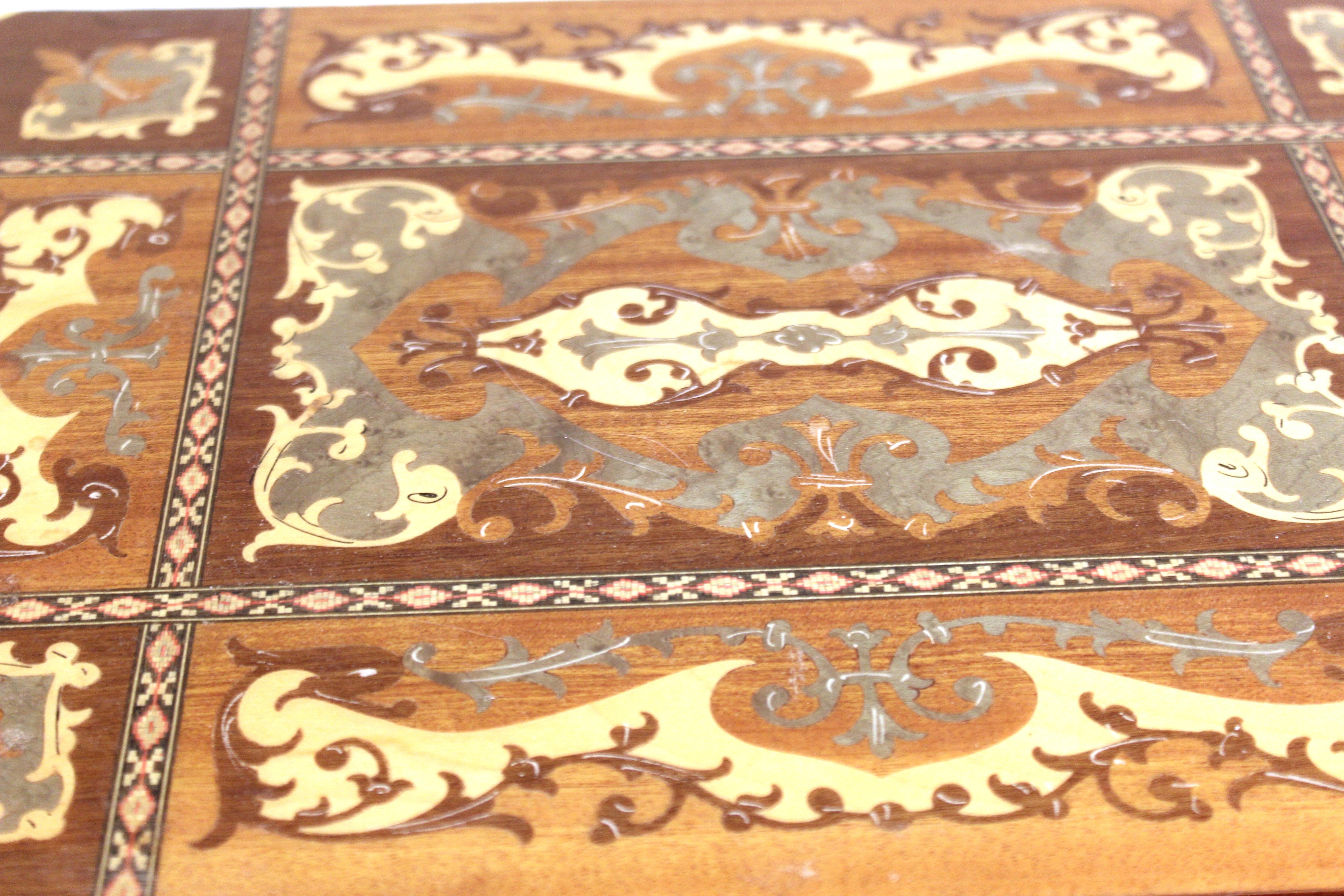 Midcentury Italian Sorrento Musical Table with Wood Inlay For Sale at 1stDibs sorrento inlaid